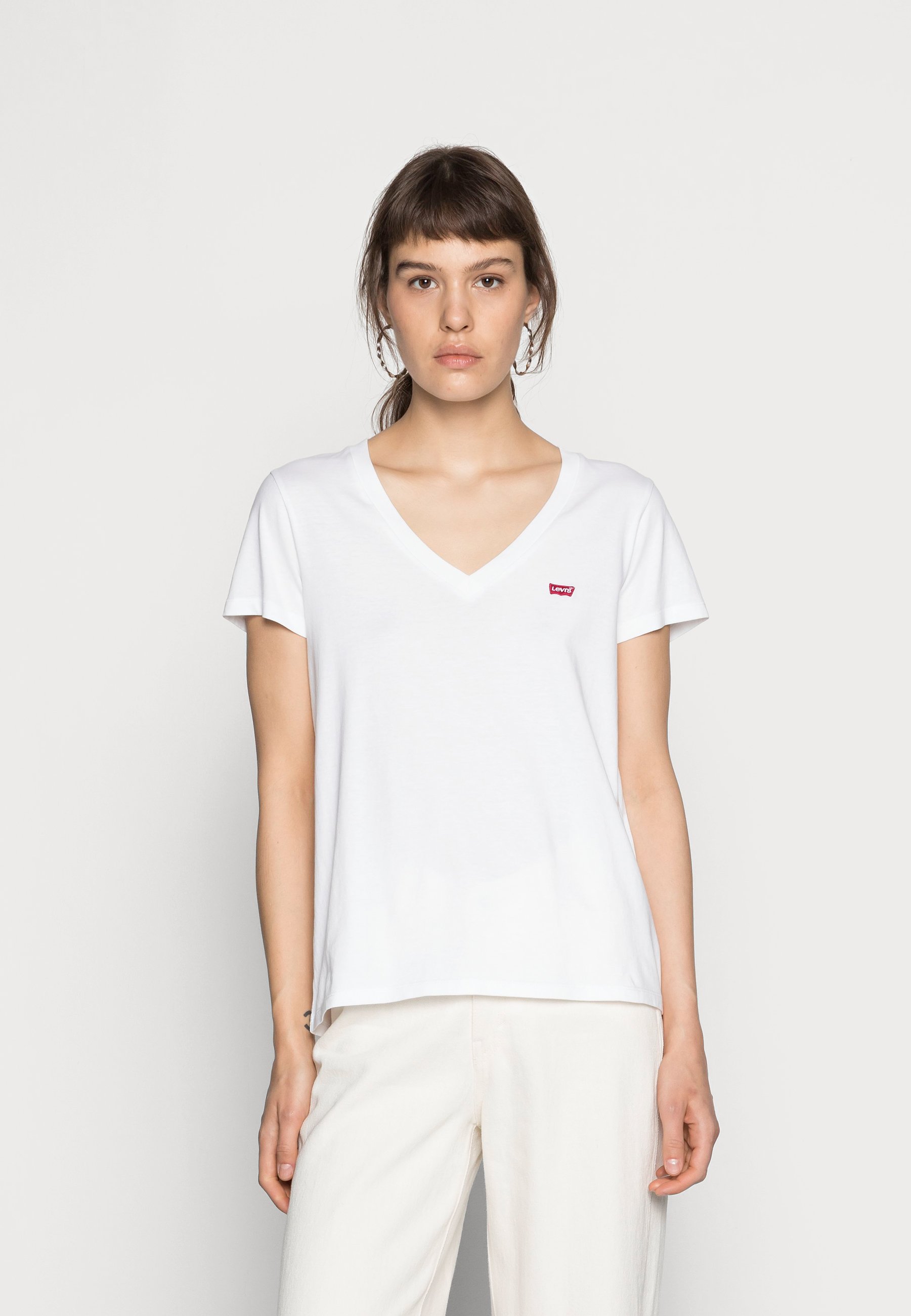 Levi's® PERFECT VNECK - Print T-shirt - white