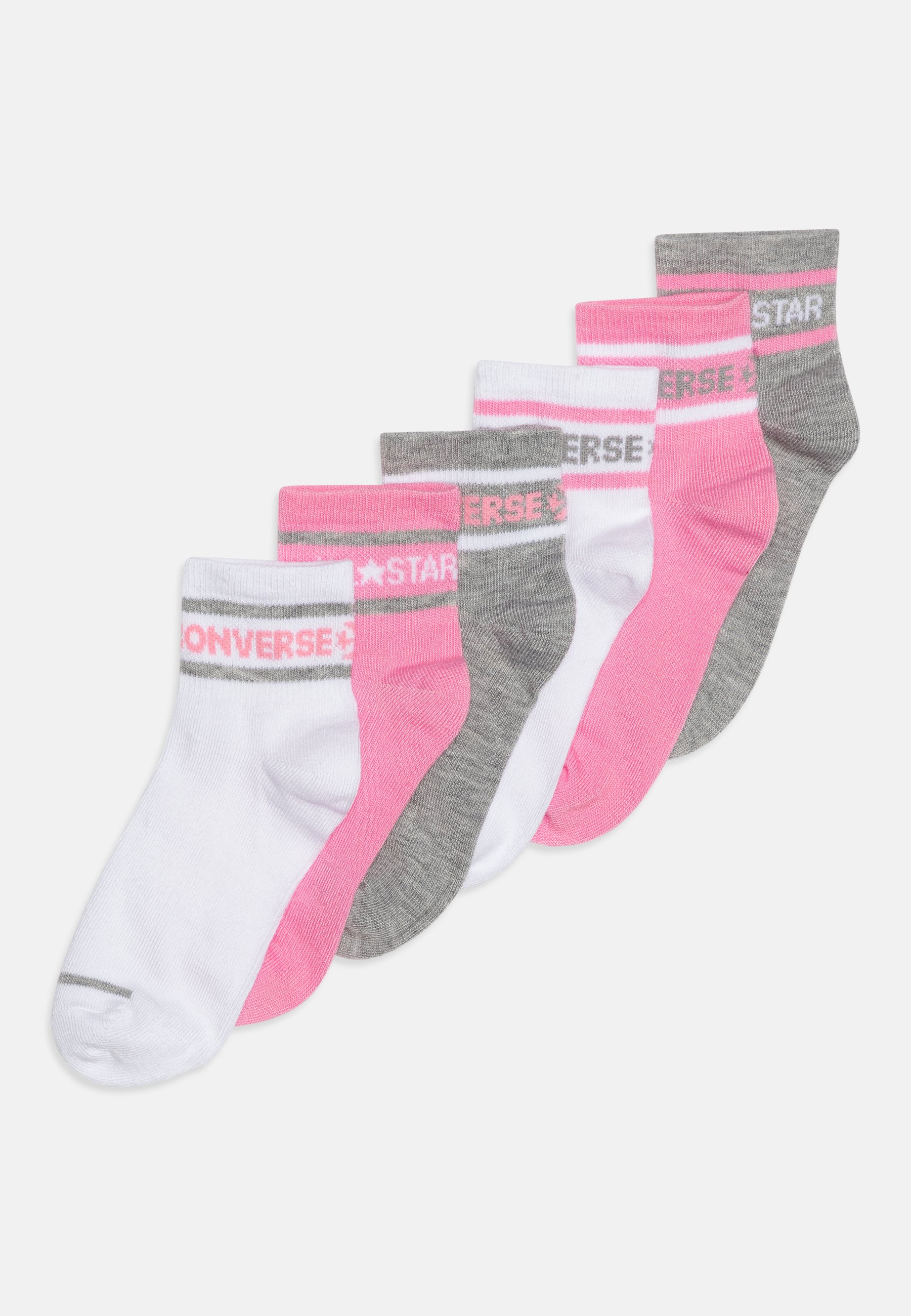 Converse WORDMARK ANKLE UNISEX 6 PACK - Socks - pink