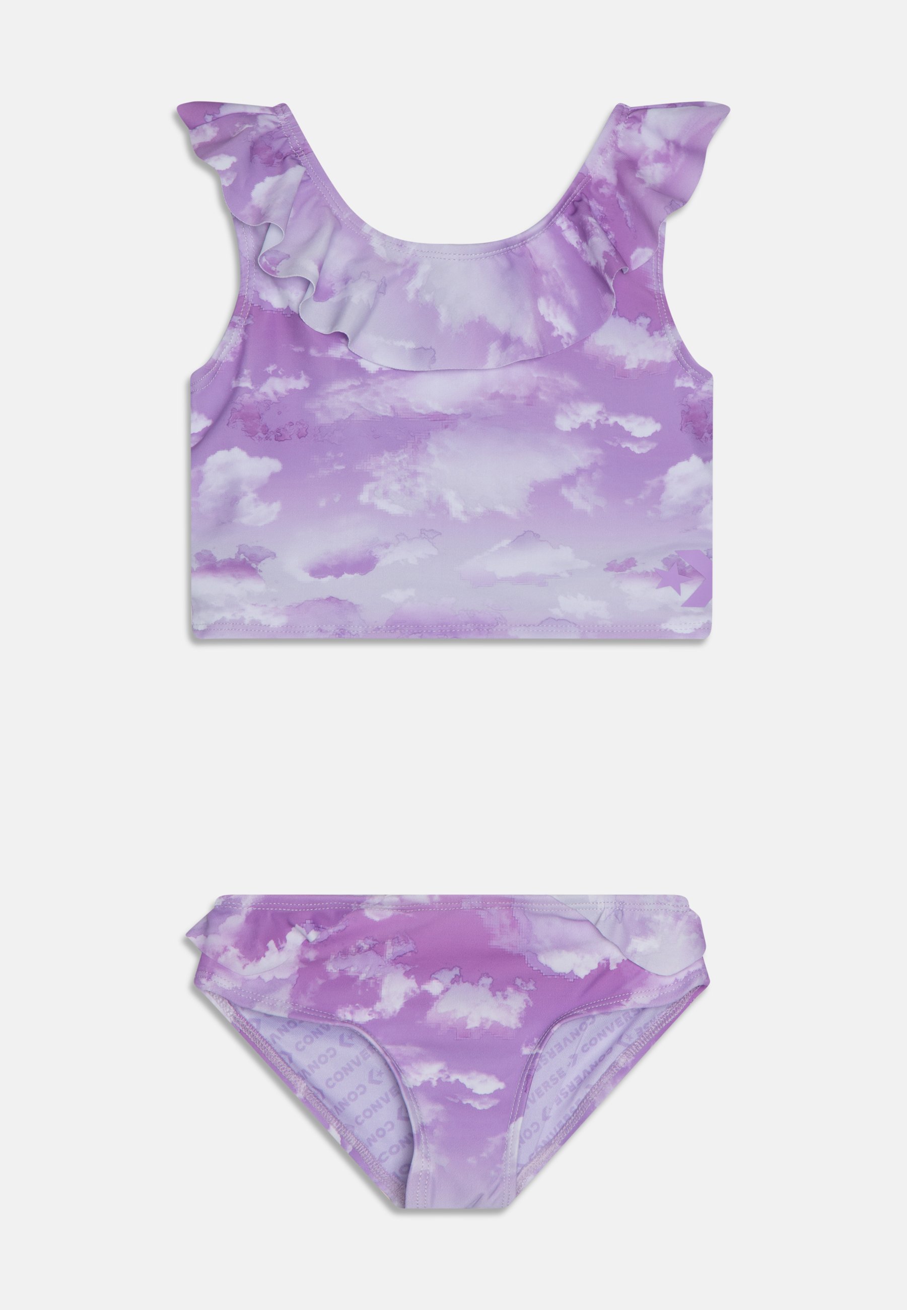 Converse RUFFLE PRINTED SWIM SUIT SET - Bikini - vapor violet/purple