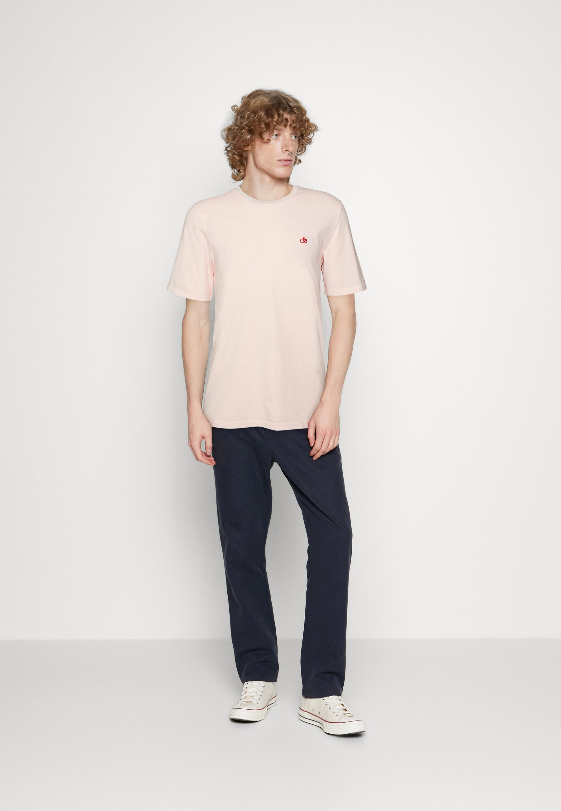 Scotch & Soda GARMENT DYE LOGO REGULAR FIT - Basic T-shirt - rose/pink