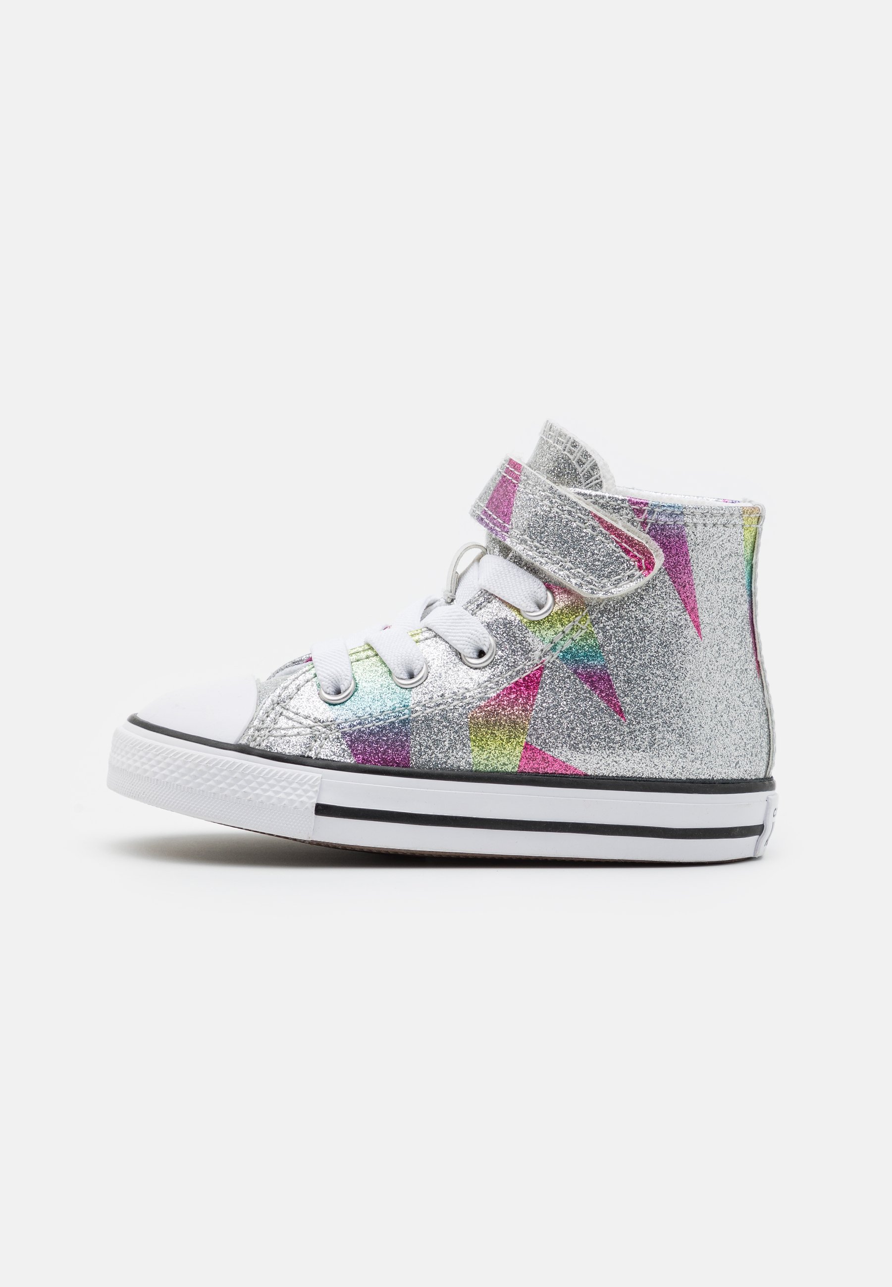 Converse CHUCK TAYLOR ALL STAR EASY-ON PRISM GLITTER UNISEX - High-top trainers - pure silver/aqua soul/white/multi-coloured