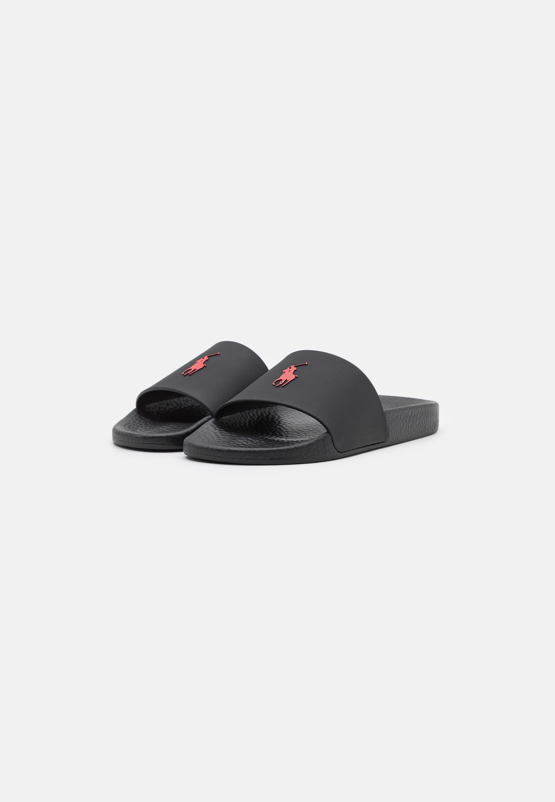Polo Ralph Lauren UNISEX - Pool slides - black/red/black