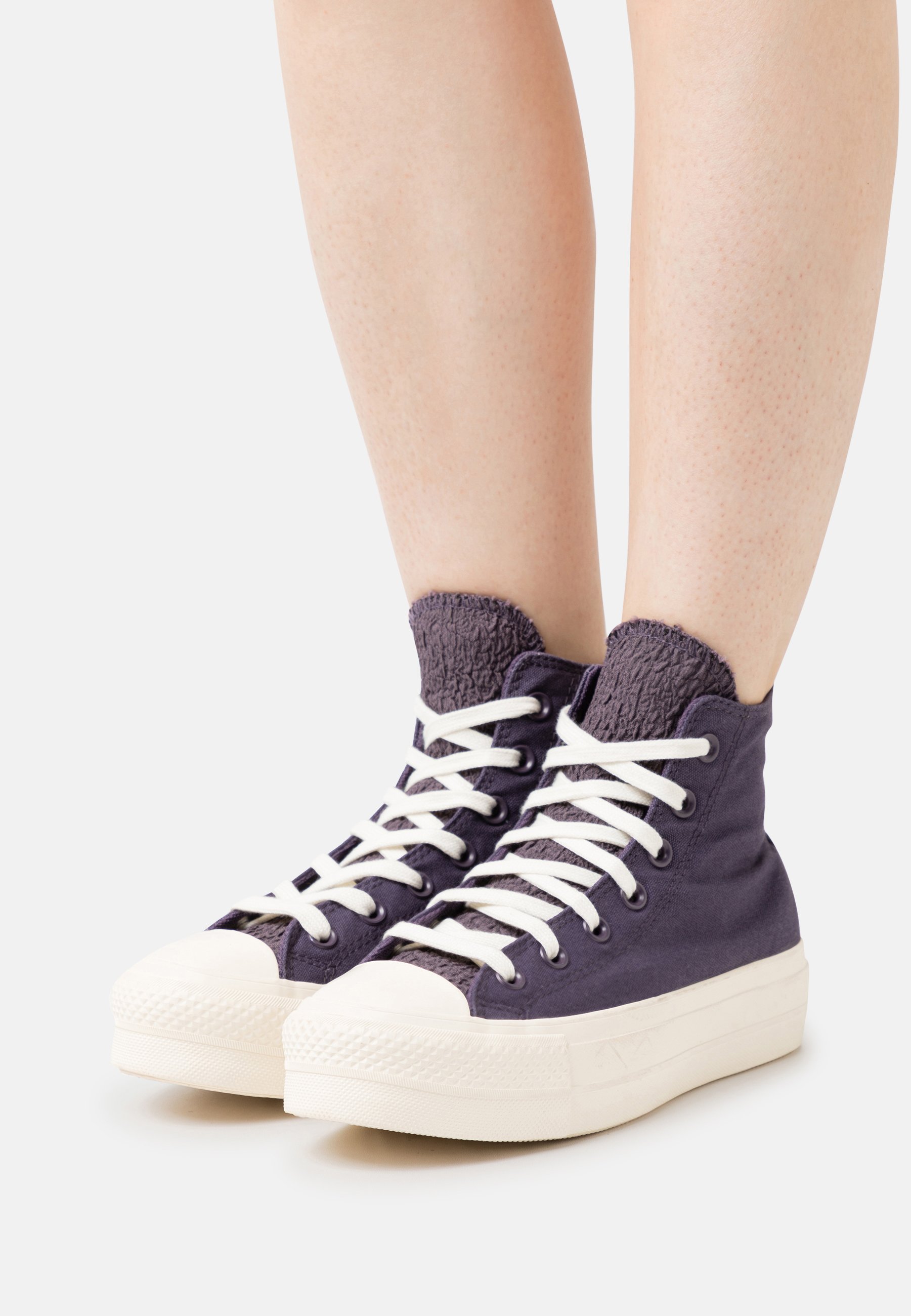 Converse CHUCK TAYLOR ALL STAR LIFT DESERT CAMO - High-top trainers - dark raisin/egret/blue