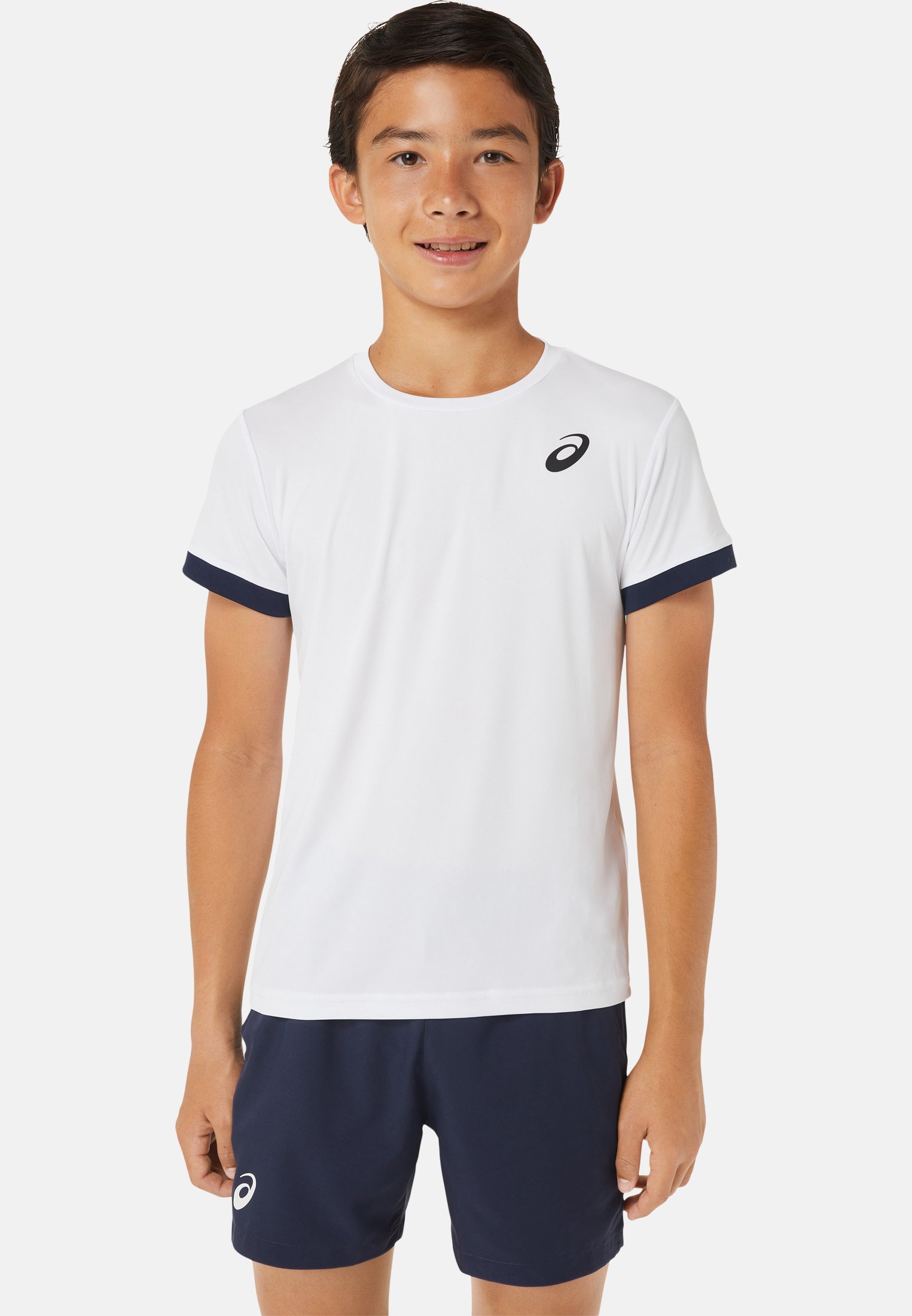 ASICS TENNIS SS - Sports T-shirt - brilliant white/midnight/white
