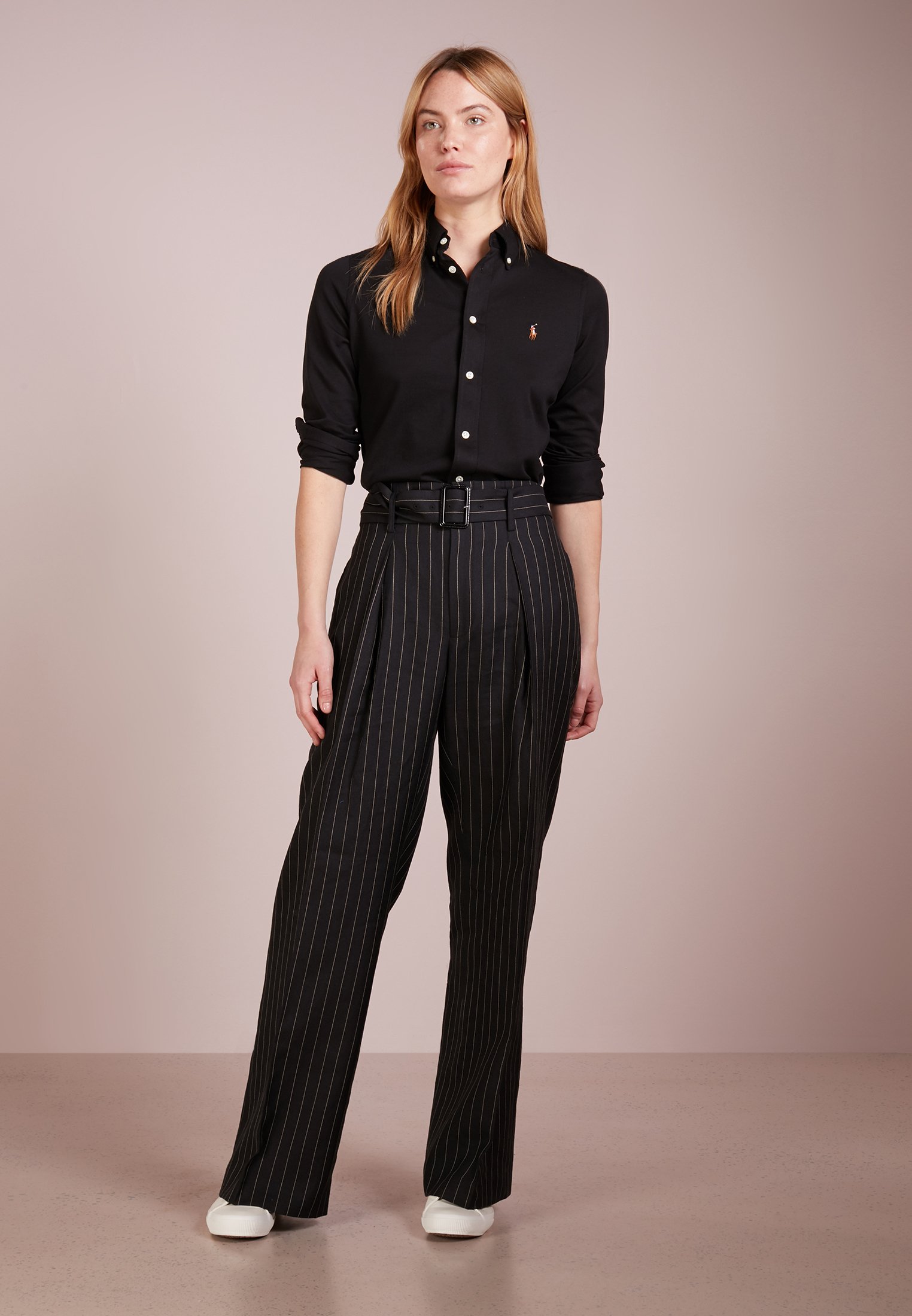 Polo Ralph Lauren OXFORD SHIRT - Button-down blouse - black