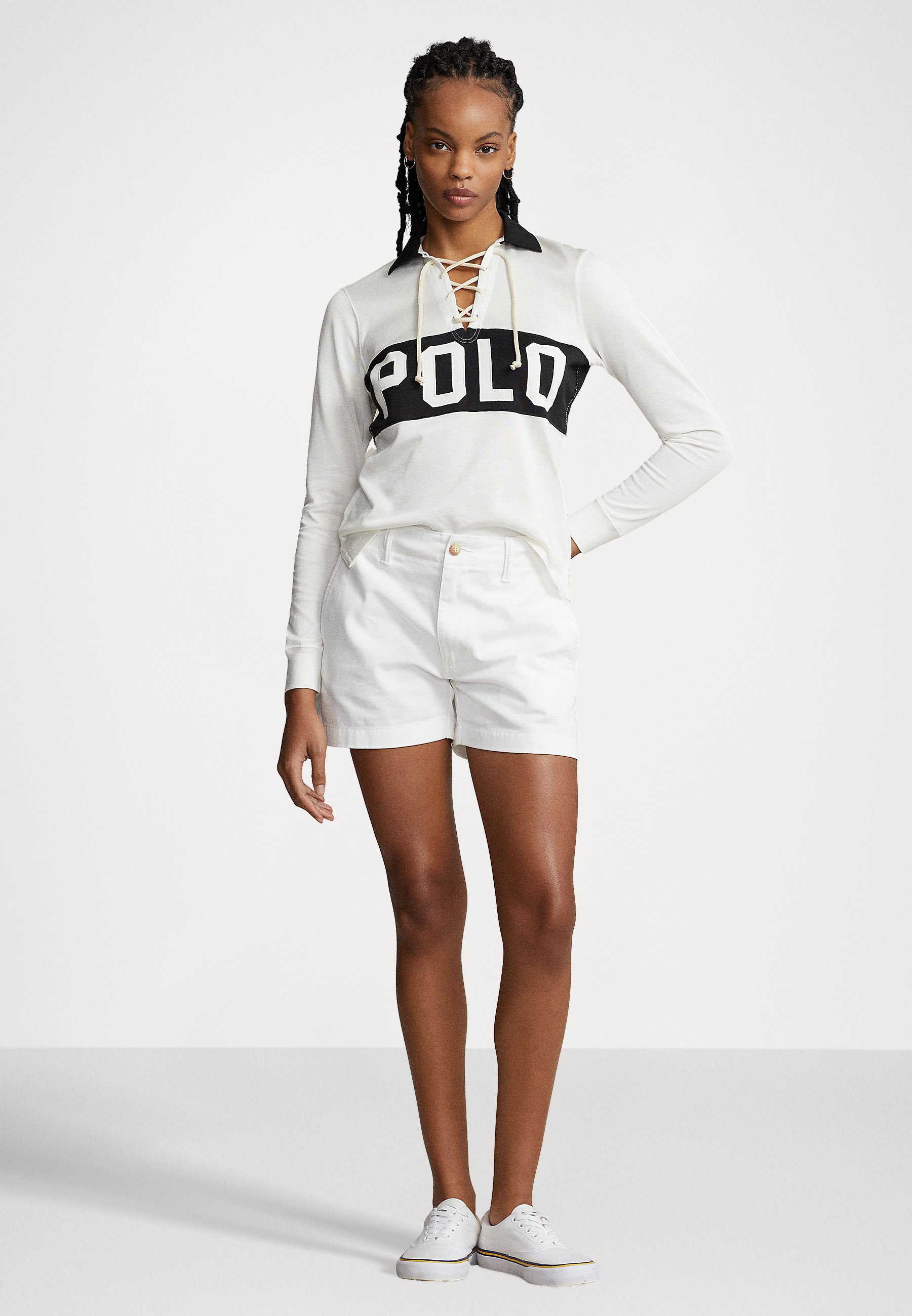 Polo Ralph Lauren LONG SLEEVE - Polo shirt - deckwash white/off-white