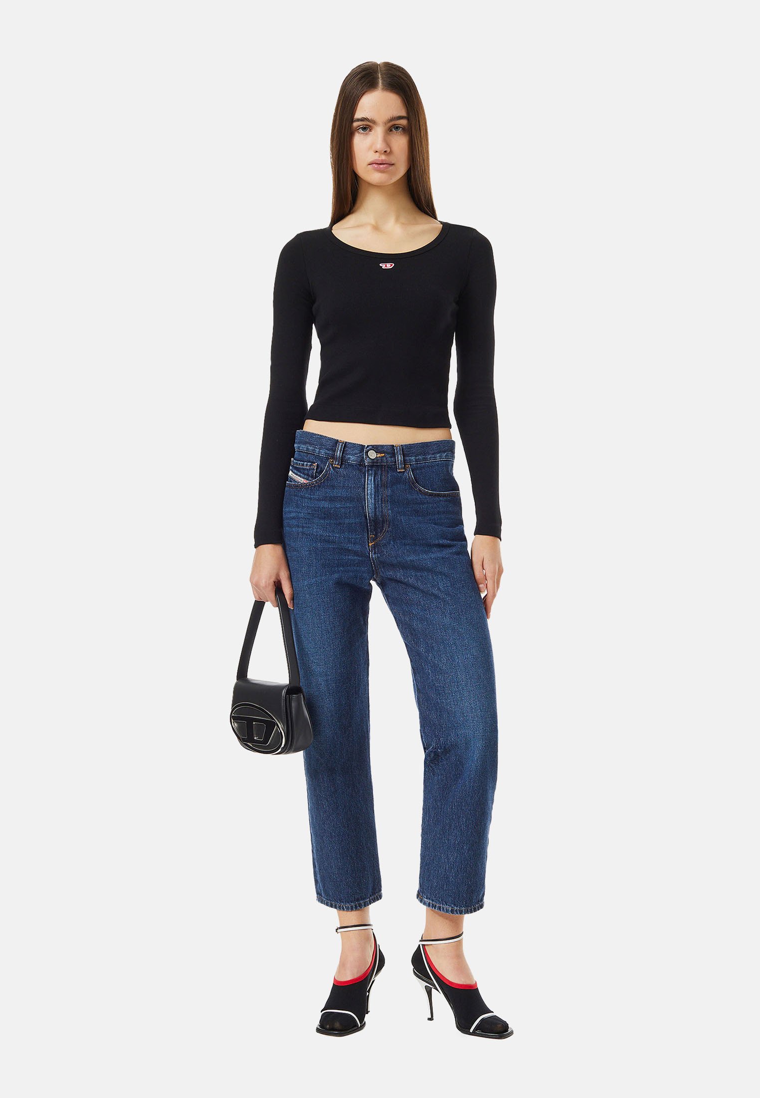 Diesel AIR  - Straight leg jeans - dark blue/blue denim
