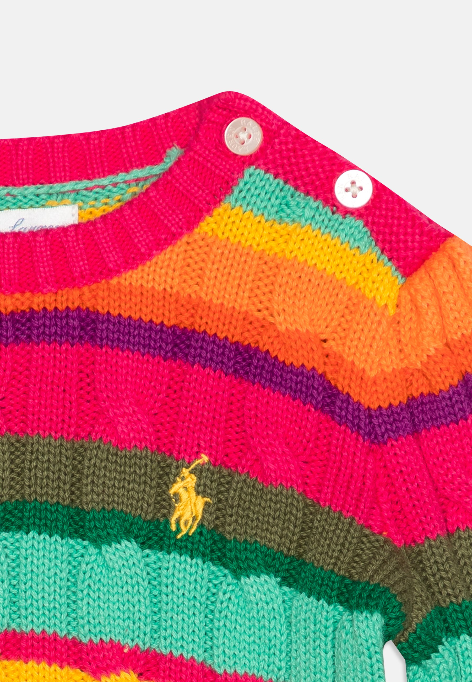Polo Ralph Lauren STRPDCABLE  - Jumper - key west/green/multi-coloured/multi-coloured