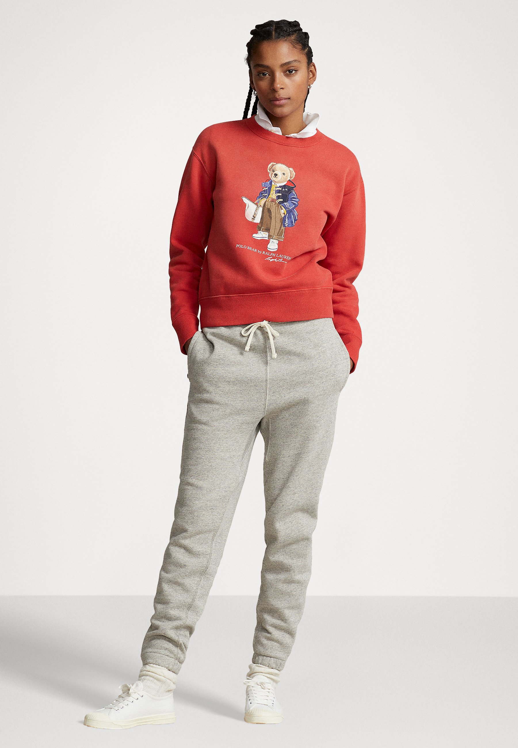 Polo Ralph Lauren BEAR LONG SLEEVE - Sweatshirt - faded red/red