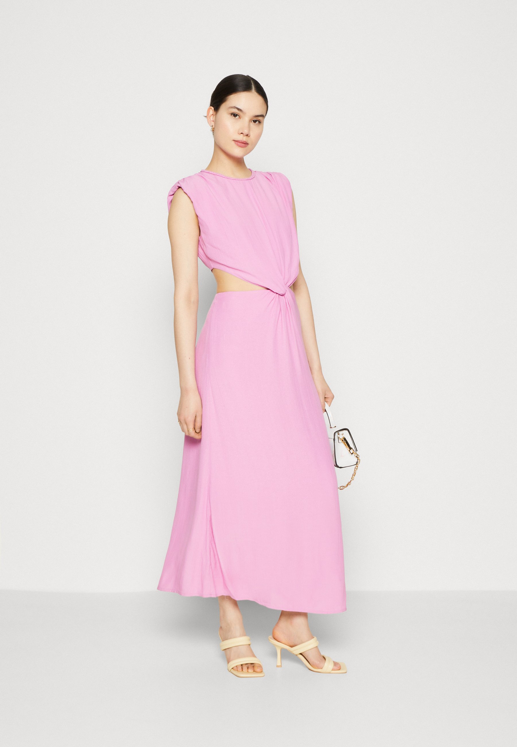 Scotch & Soda DRAPED STRUCTURED SHOULDER MIDI - Maxi dress - orchid pink/pink