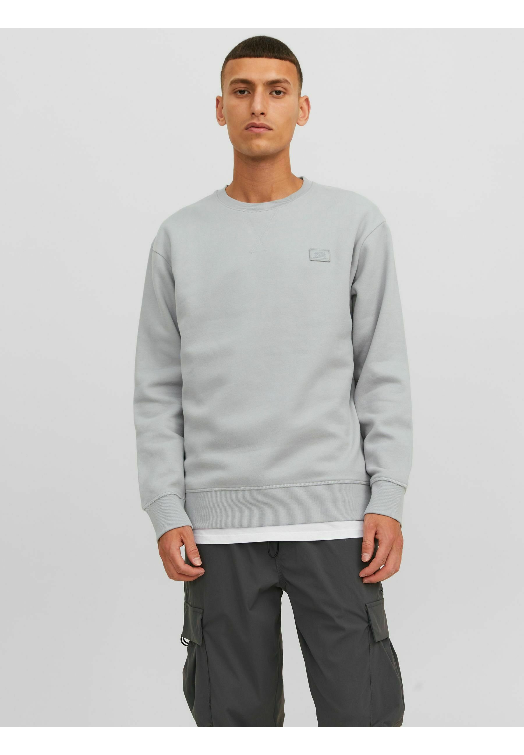 Jack &Jones JCOCLASSIC TWILL CREW NECK NOOS - Sweatshirt - high-rise/grey