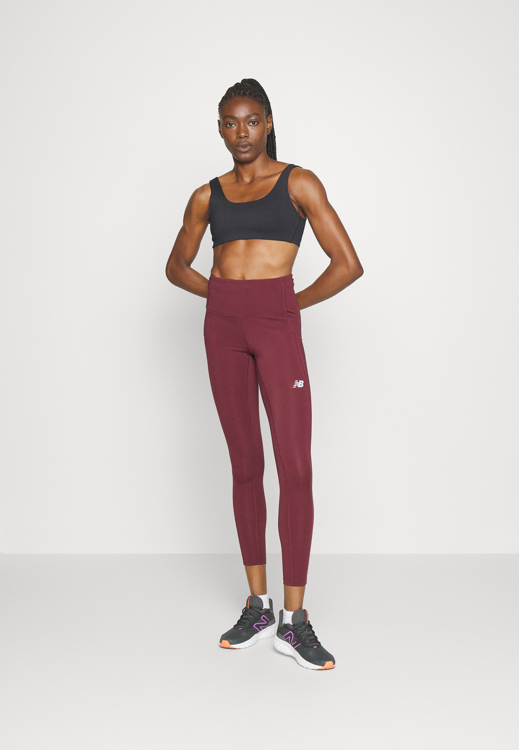NB ACCELERATE PACER - Leggings - burgundy/bordeaux