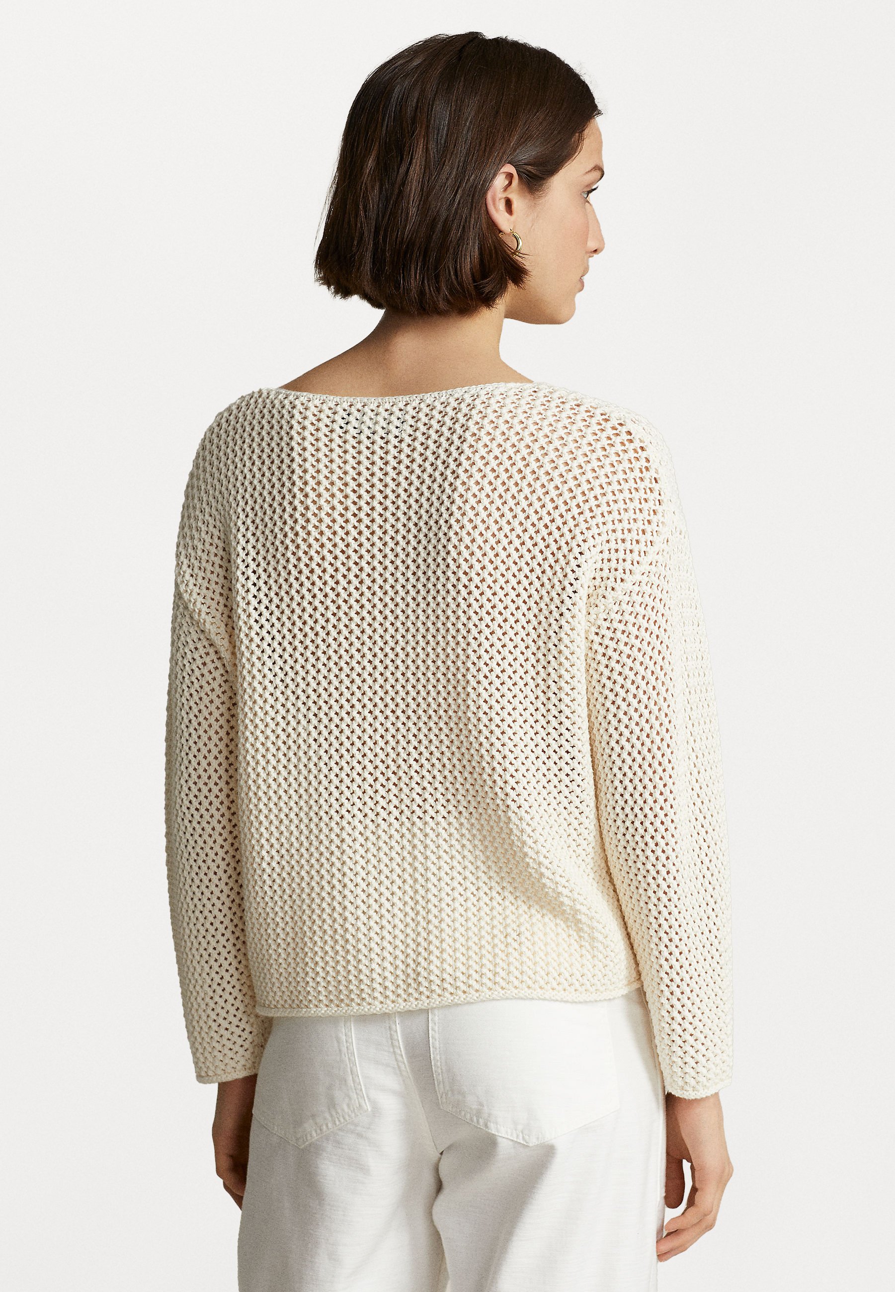 Polo Ralph Lauren LONG SLEEVE - Jumper - cream/off-white