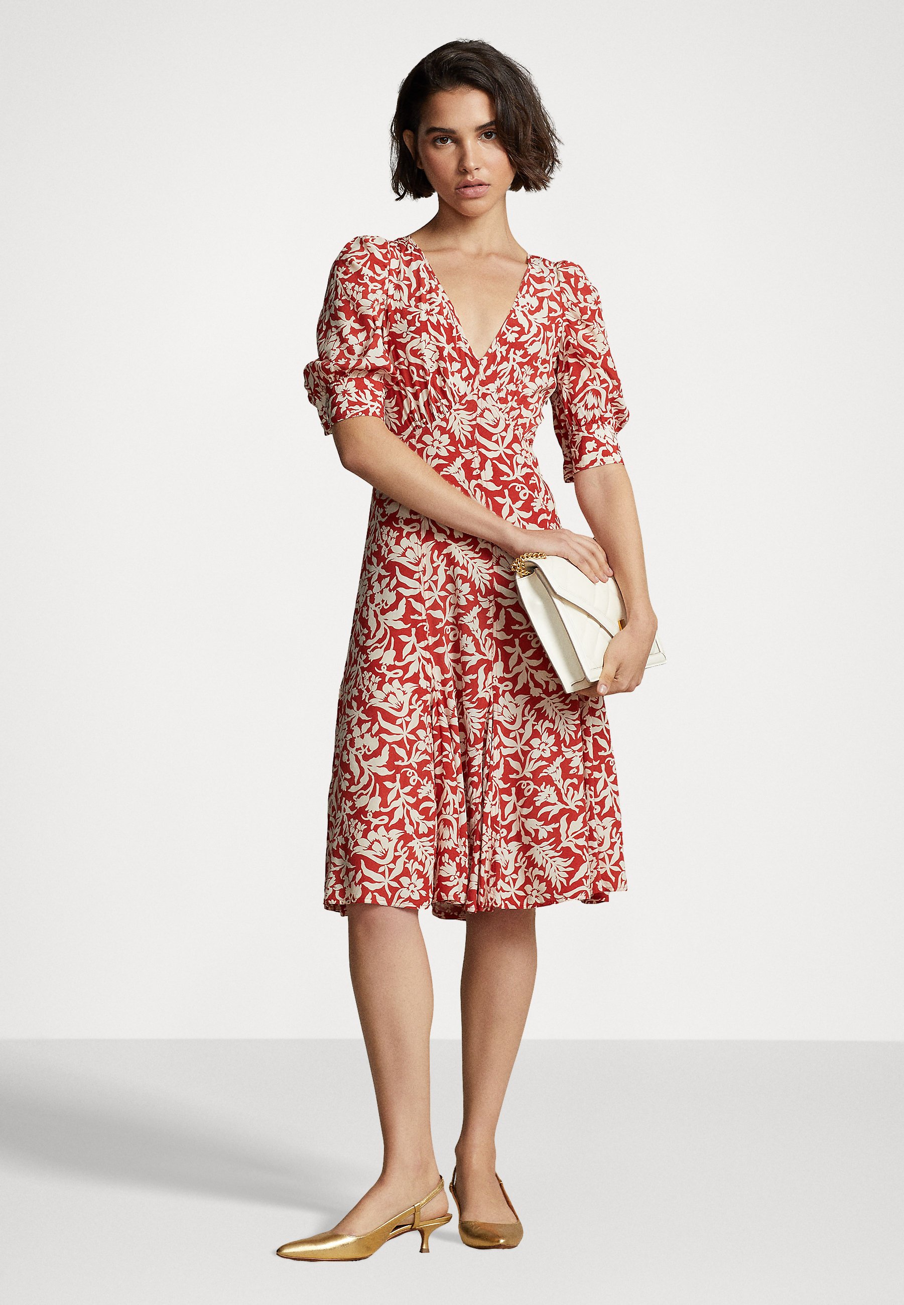 Polo Ralph Lauren TEO SLEEVE DAY DRESS - Day dress - red
