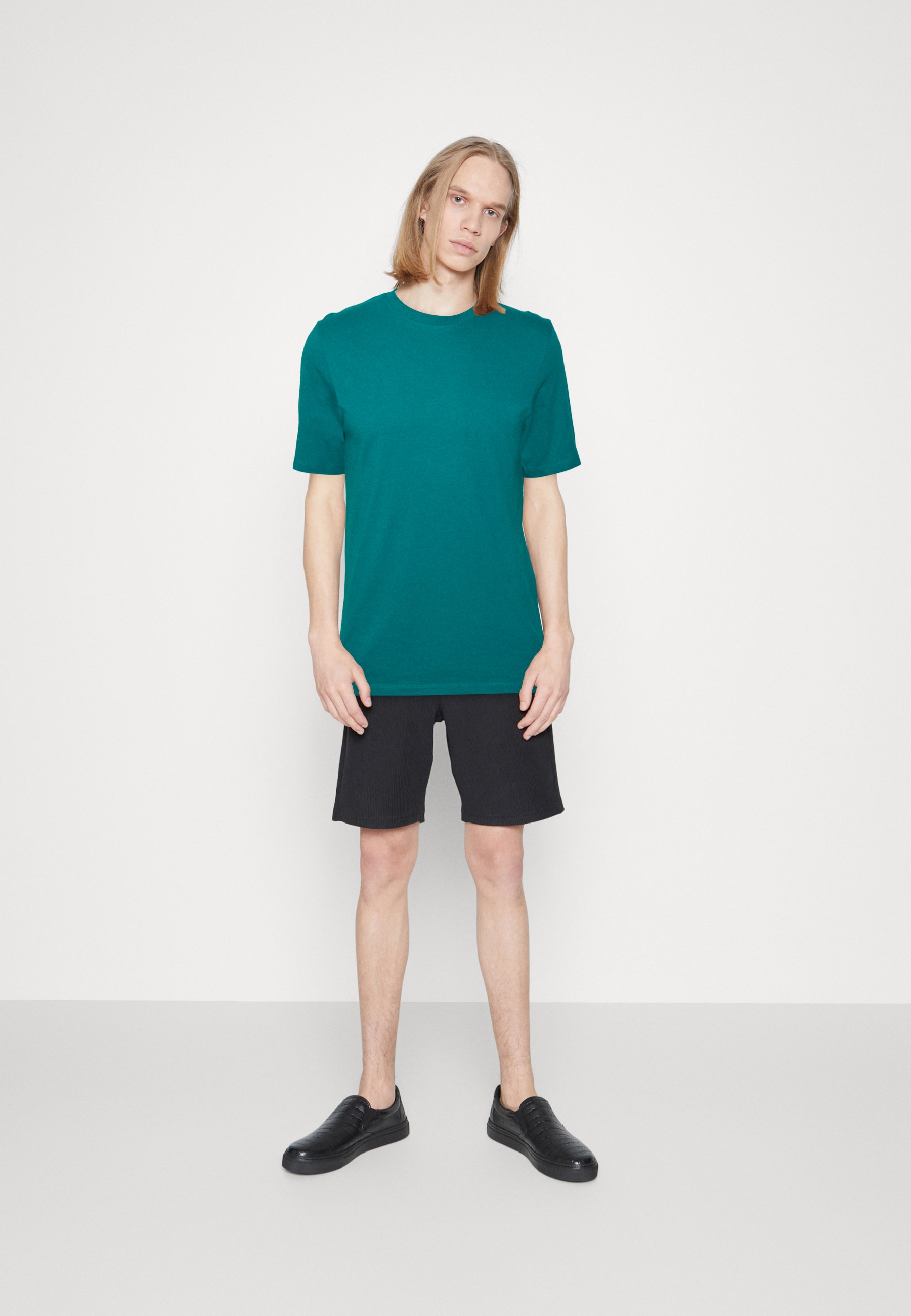 Jack &Jones JJENOA TEE CREW NECK 5 PACK  - Basic T-shirt - bright white/egret/nugget/deeplake/black/white