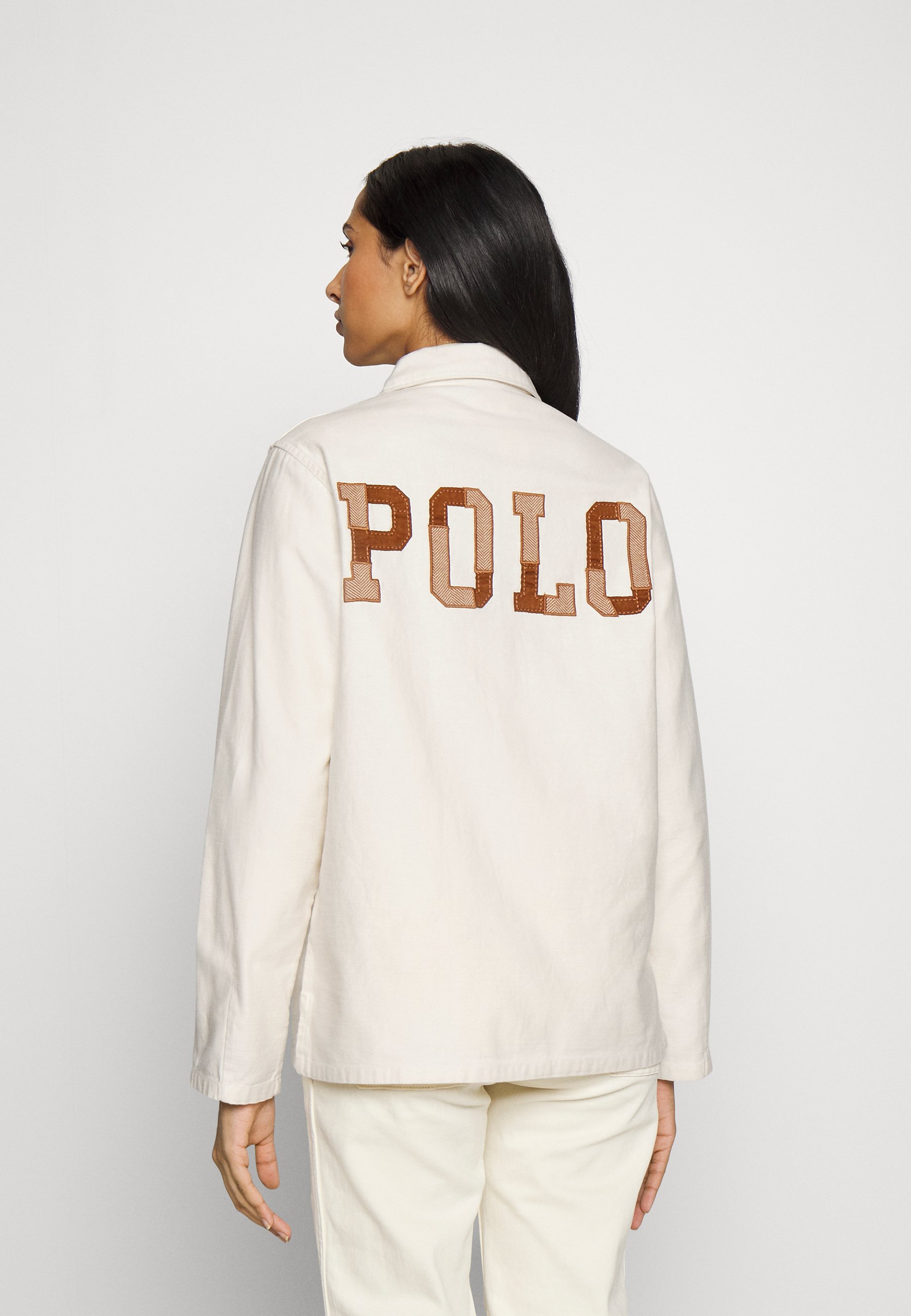 Polo Ralph Lauren LONG SLEEVE BUTTON FRONT SHIRT - Blouse - estate cream/off-white