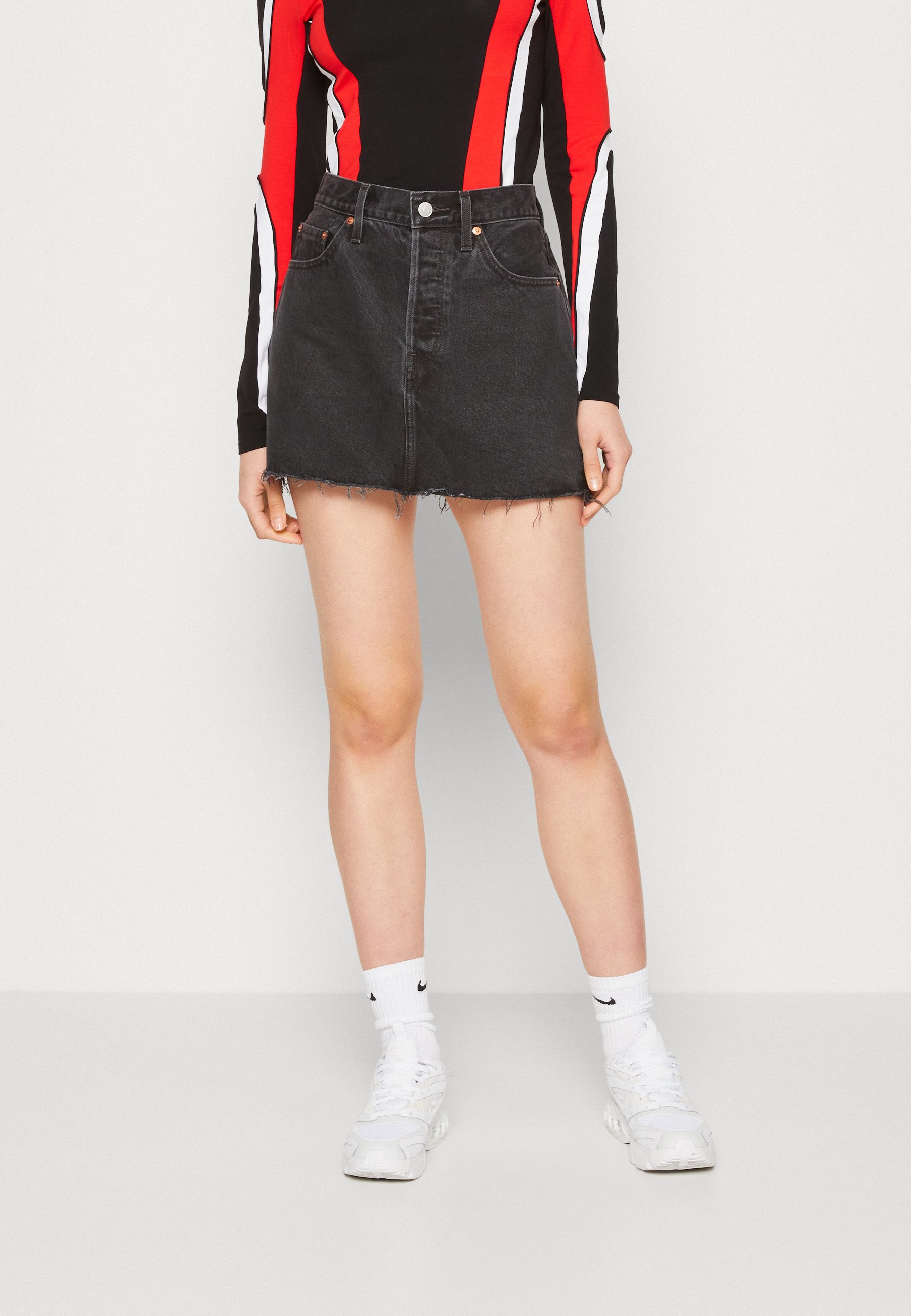Levi's® ICON SKIRT - Denim skirt - there's a storm coming/black denim