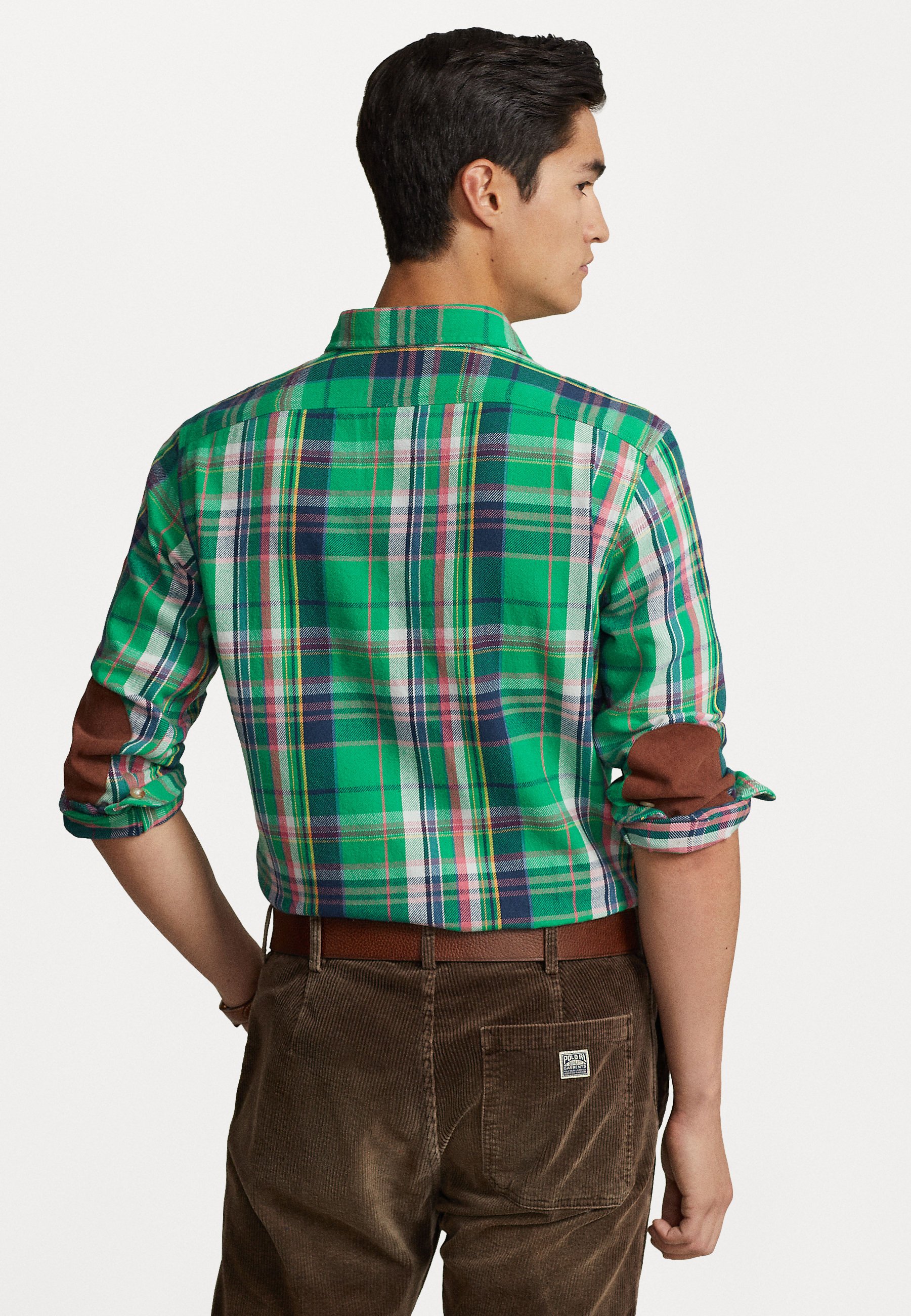 Polo Ralph Lauren LONG SLEEVE - Shirt - green/navy multi/multi-coloured