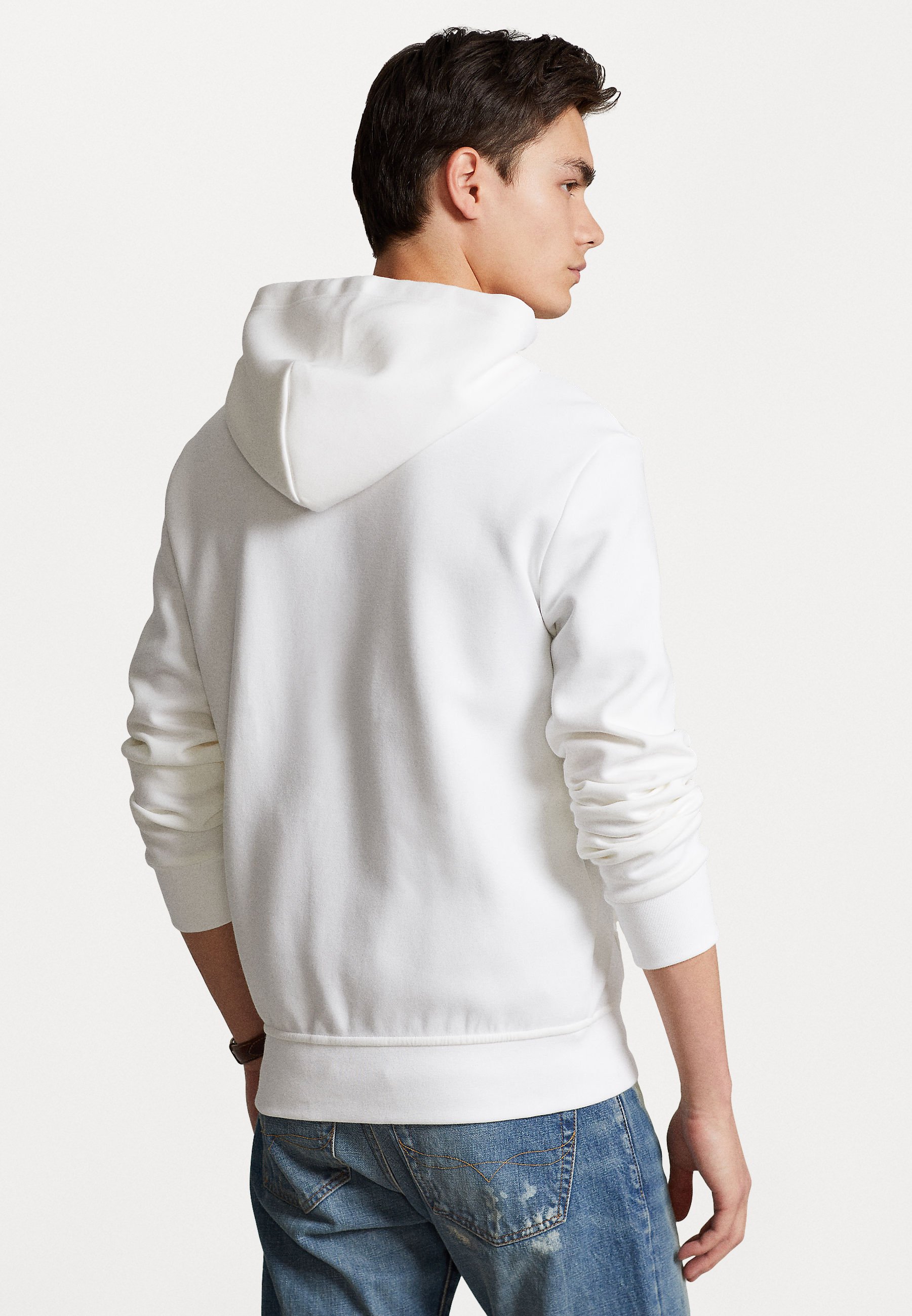 Polo Ralph Lauren LONG SLEEVE - Zip-up sweatshirt - white