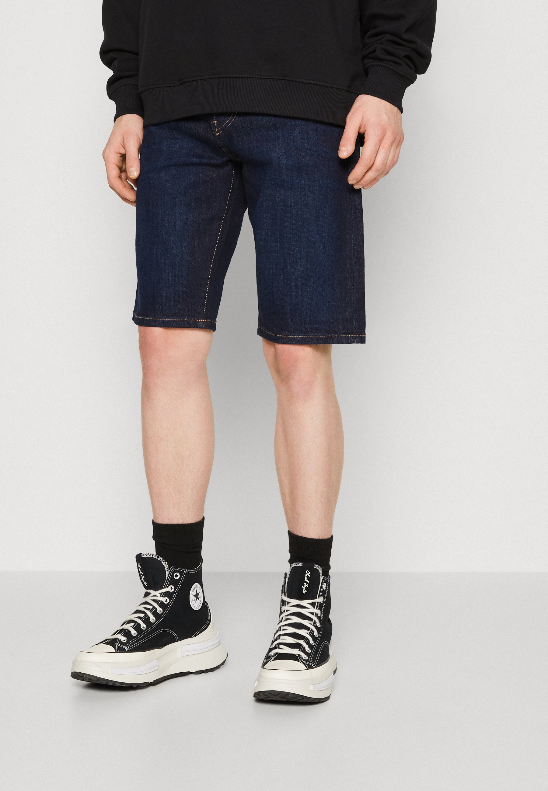 Diesel SLIM - Denim shorts - dark blue/dark-blue denim
