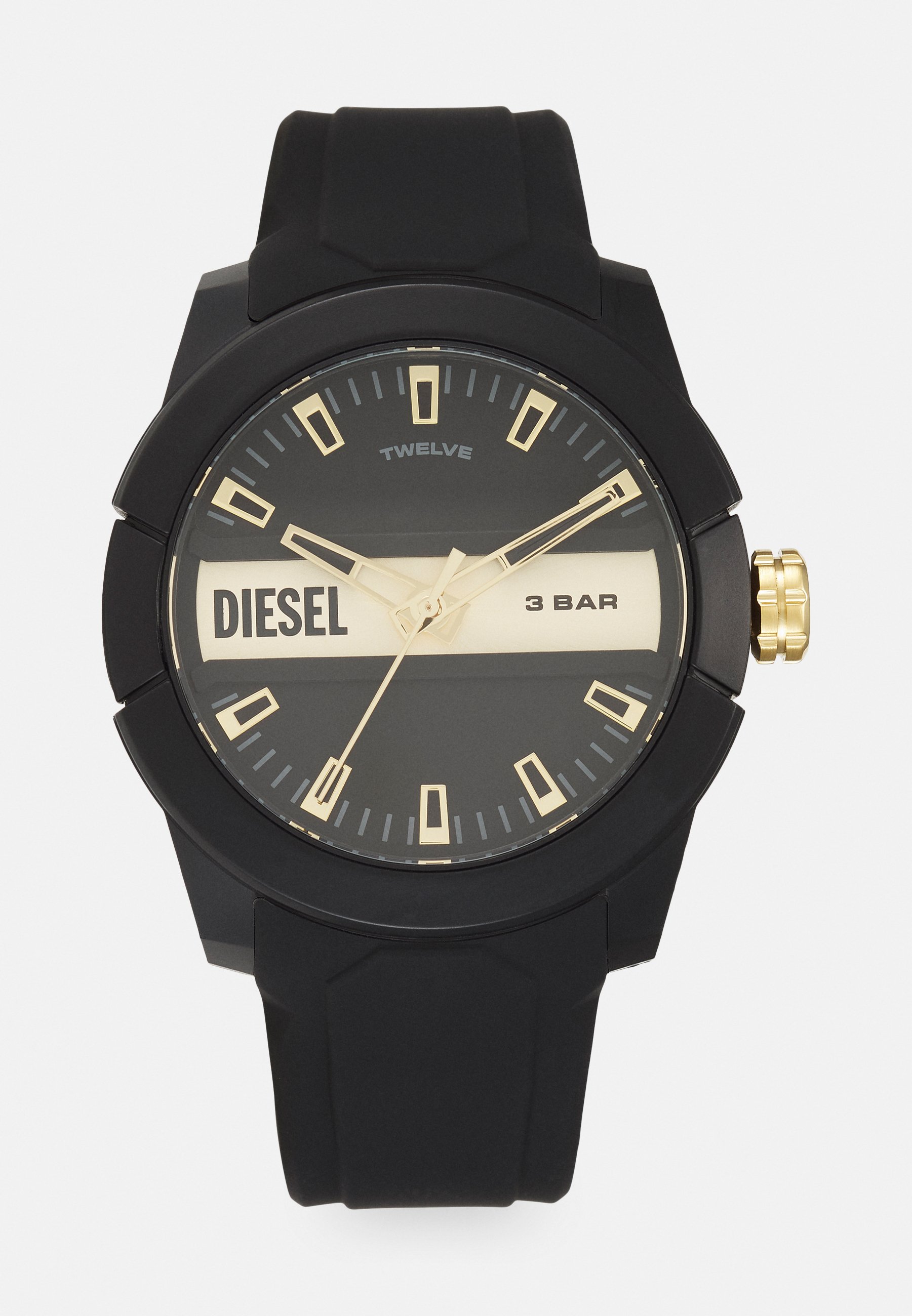 Diesel DOUBLE UP - Watch - black/gold-coloured/black
