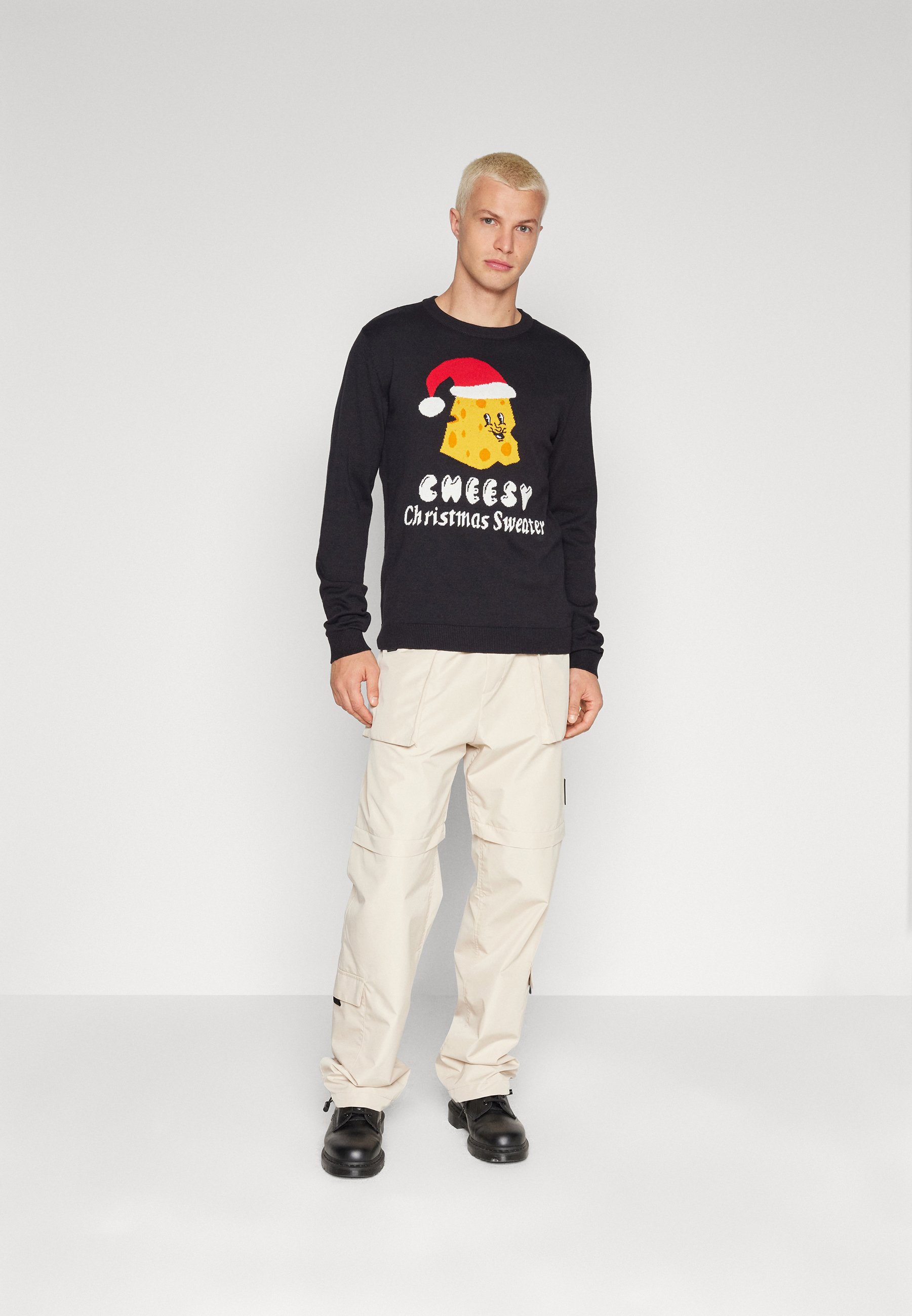 Jack &Jones JORFESTIVE XMAS CREW NECK - Jumper - black