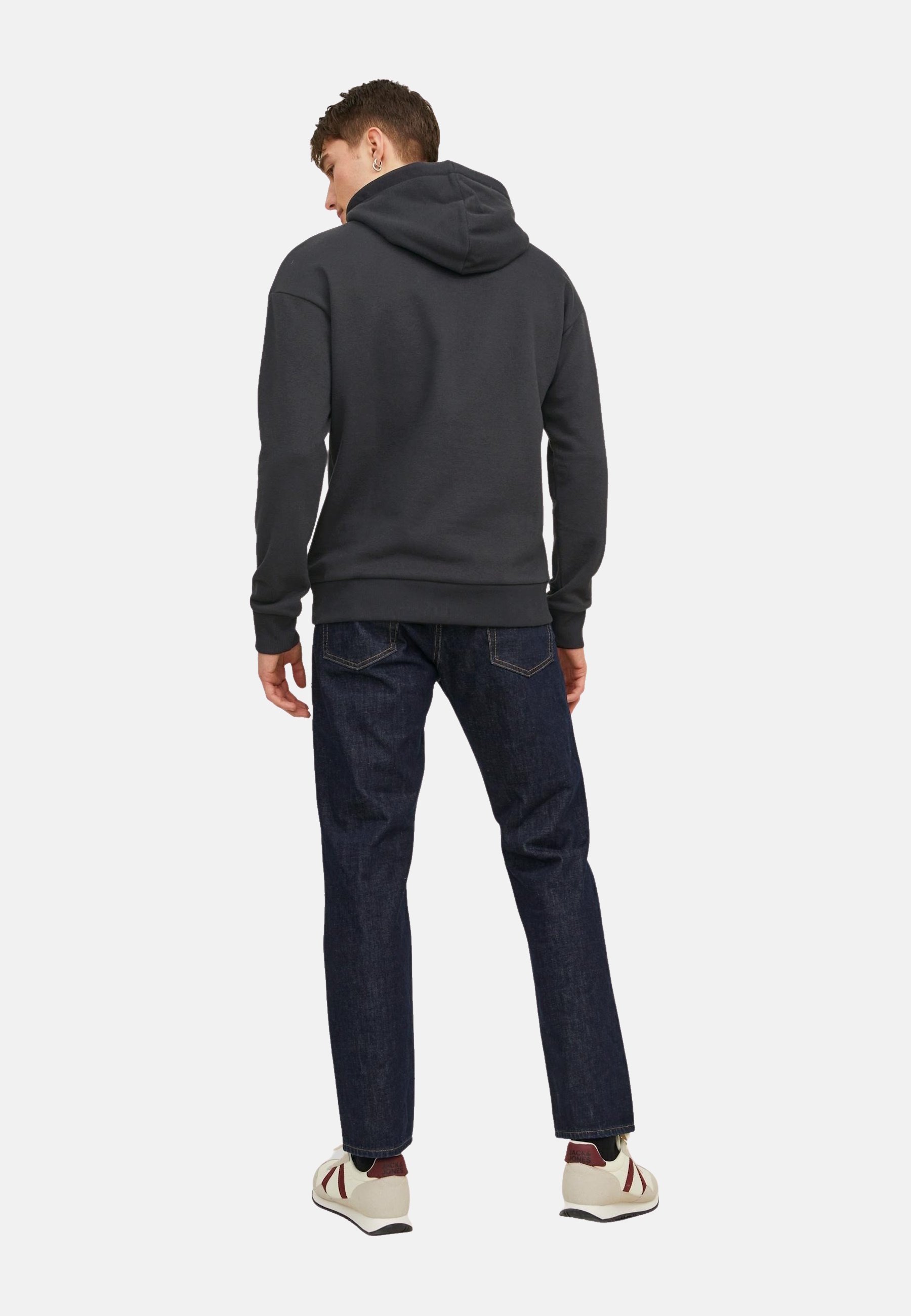 Jack &Jones JOSH MIT TUNNELZUG KÄNGURUT - Hoodie - schwarz/black