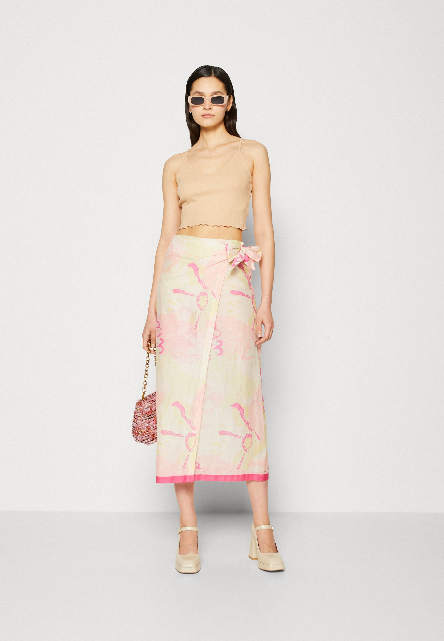 Scotch & Soda SARONG MIDI SKIRT - Wrap skirt - vondelfield/multi-coloured
