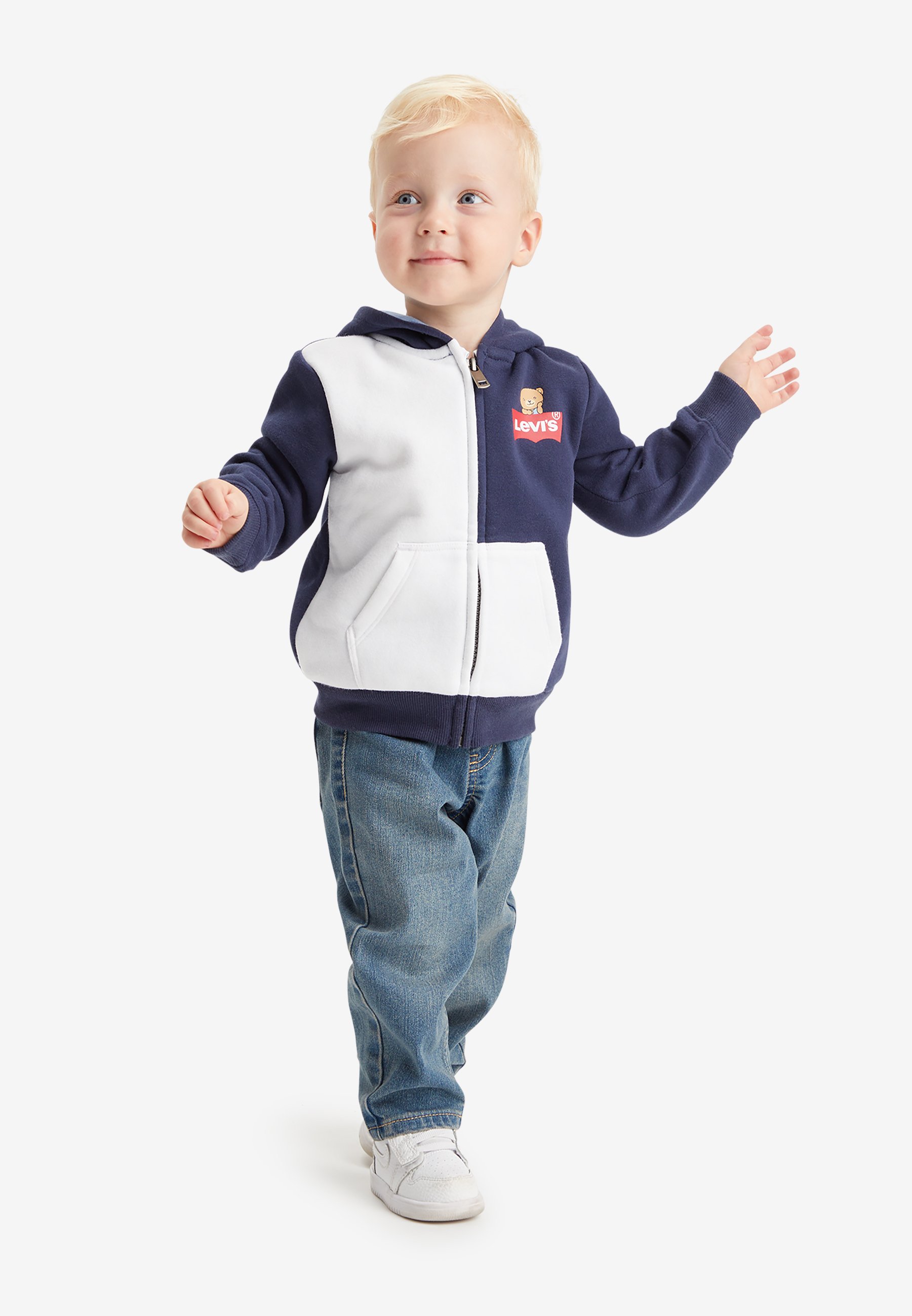 Levi's® SPLICED HOODIE - Zip-up sweatshirt - dress blues/dark blue