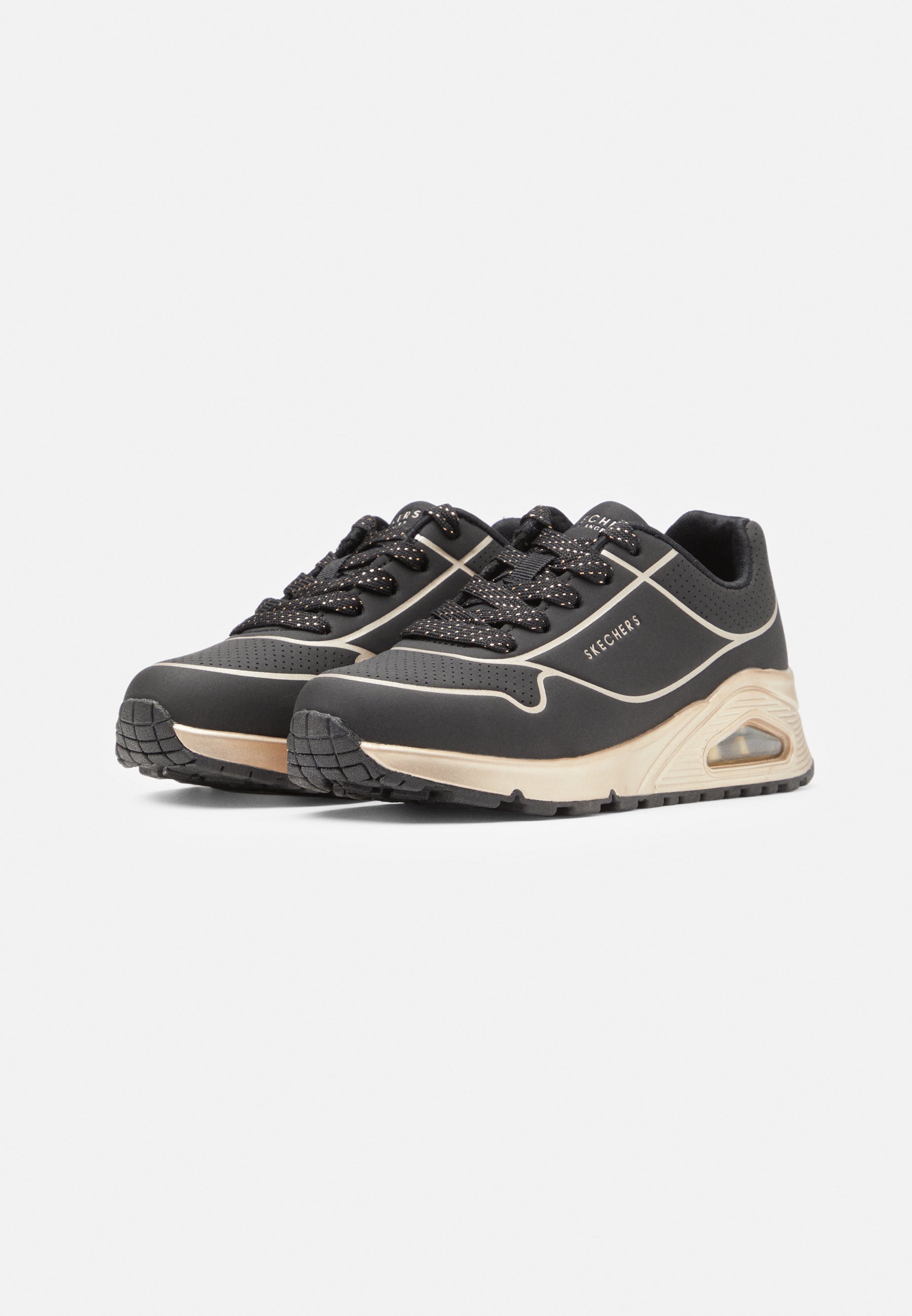 Skechers UNO GEN - Trainers - black synthetic/rose gold/black