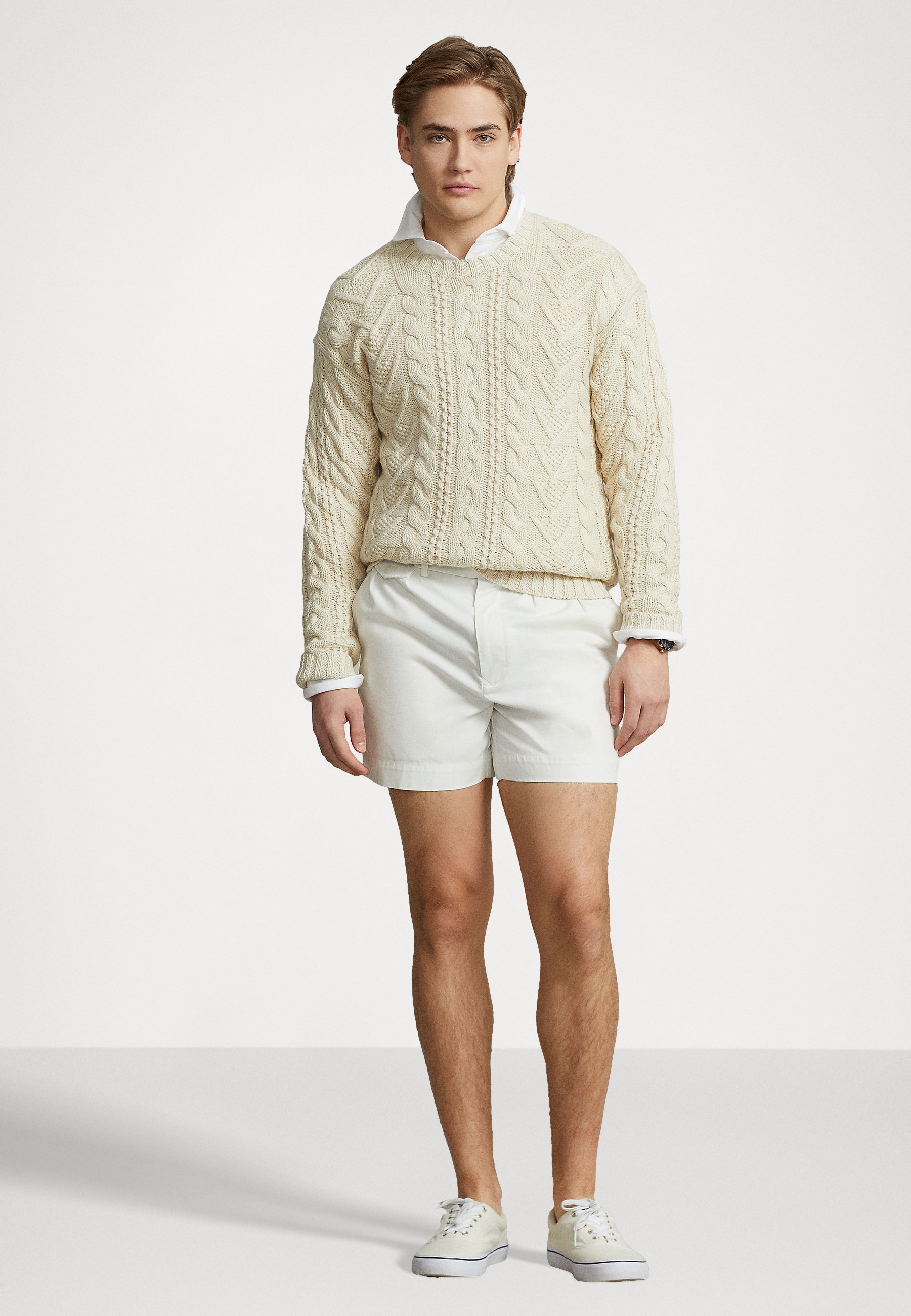 Polo Ralph Lauren LONG SLEEVE - Jumper - cream/off-white