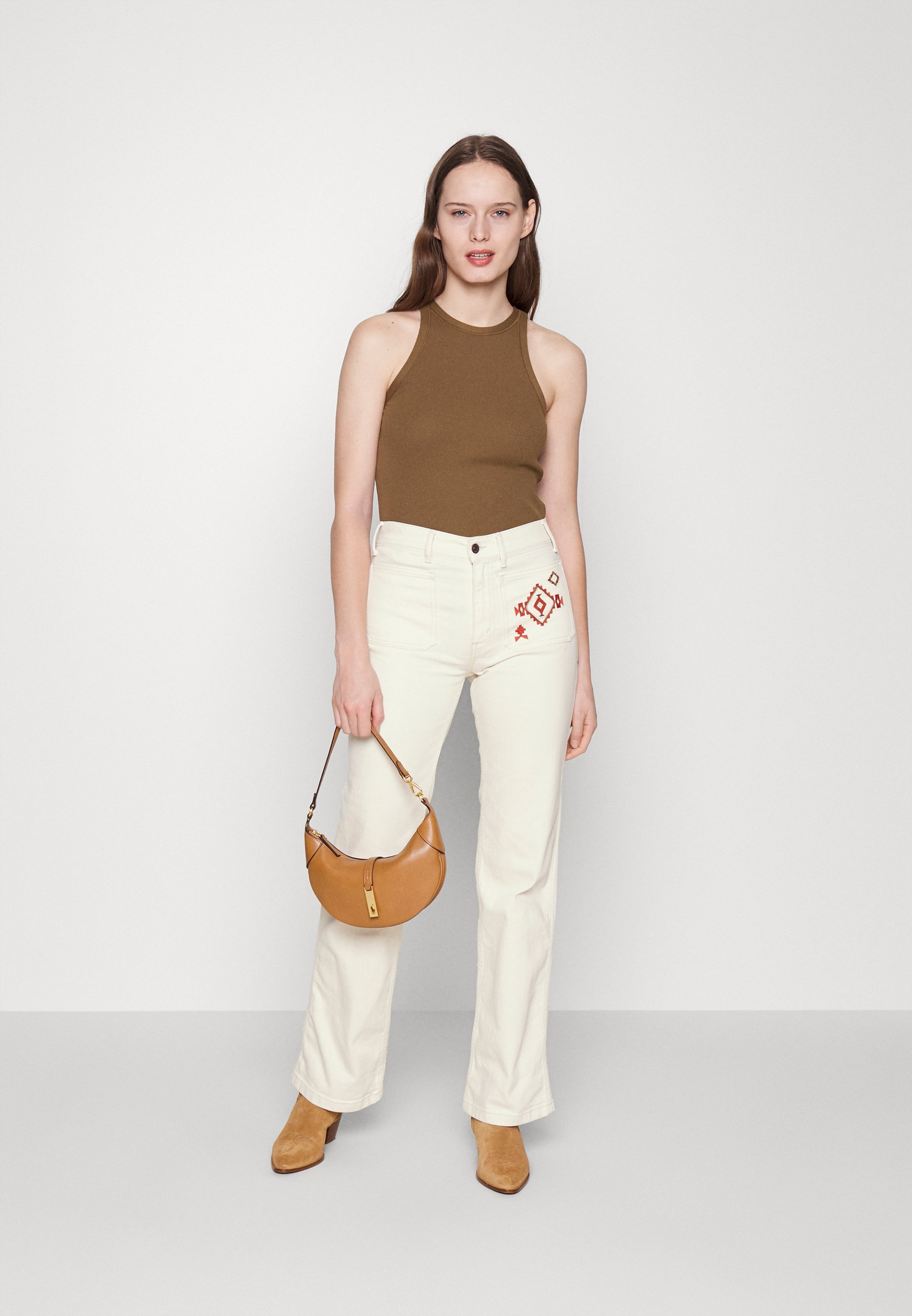 Polo Ralph Lauren TANK SLEEVELESS - Top - chocolate brown/brown