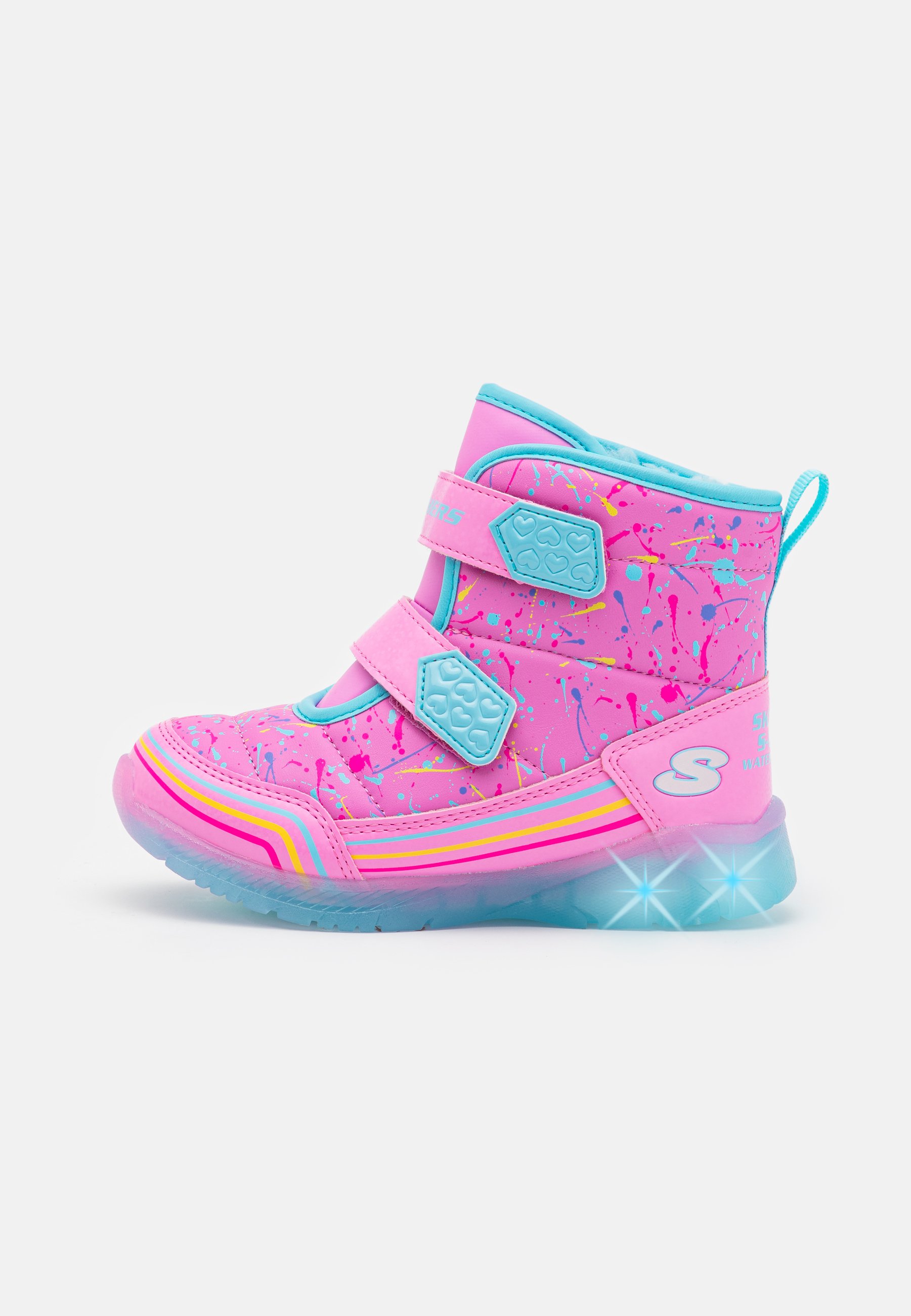 Skechers ILLUMI BRIGHTS - Classic ankle boots - pink/blue/pink