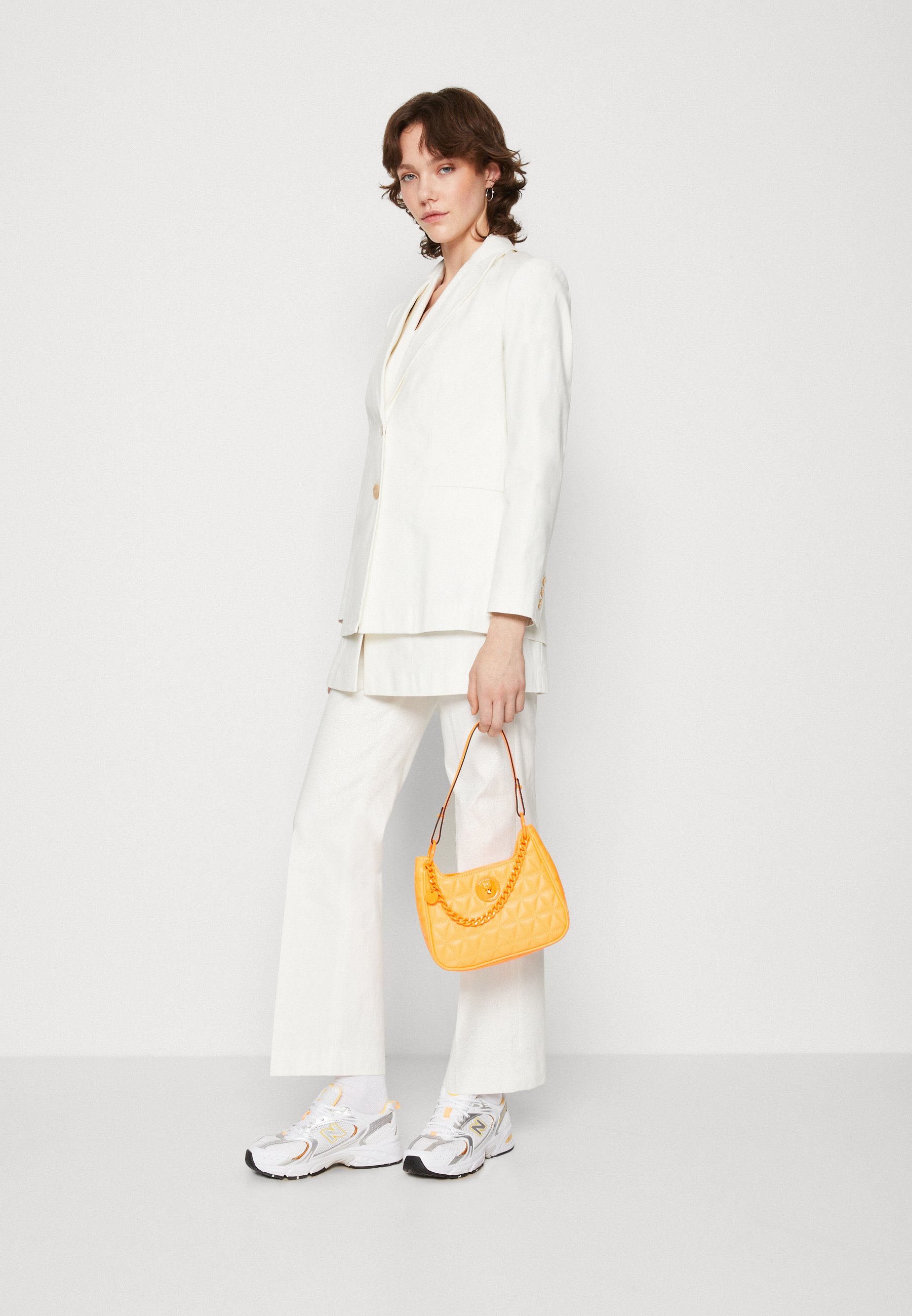 Scotch & Soda EDIE HIGH RISE WIDE LEG SUMMER TROUSERS - Trousers - off white/off-white