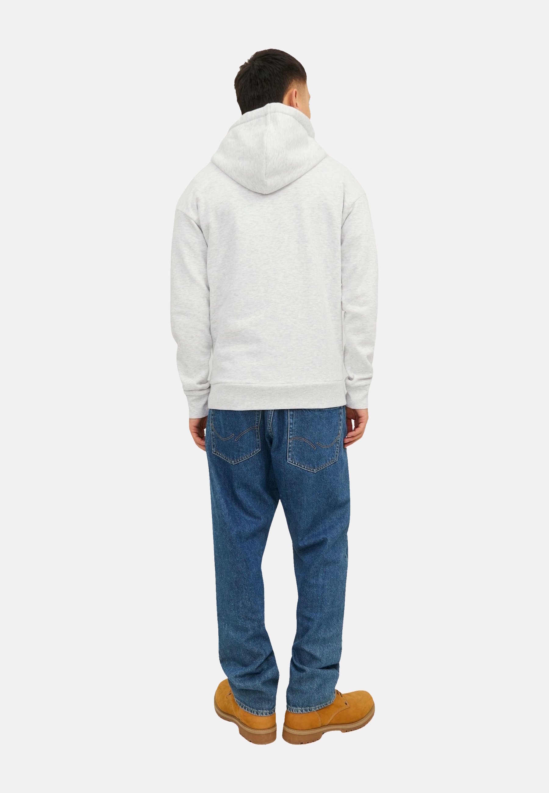 Jack &Jones JOSH MIT TUNNELZUG KÄNGURUT - Hoodie - weiß/white