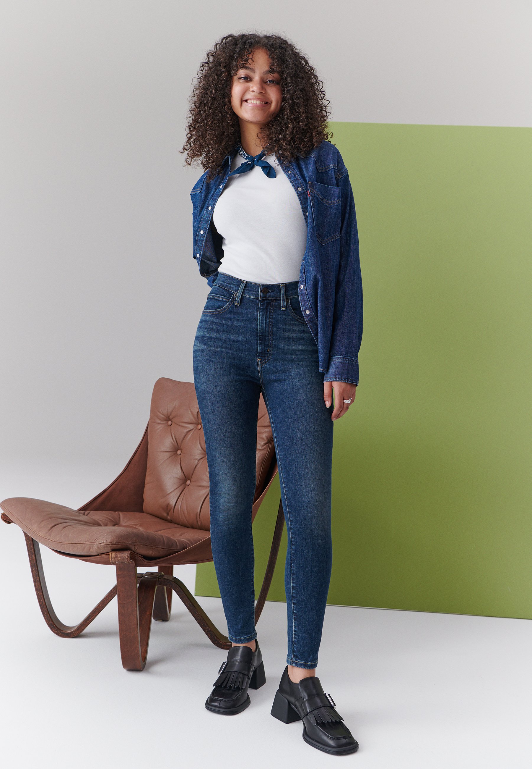 Levi's® RETRO HIGH SKINNY - Jeans Skinny Fit - valuable time/dark-blue denim