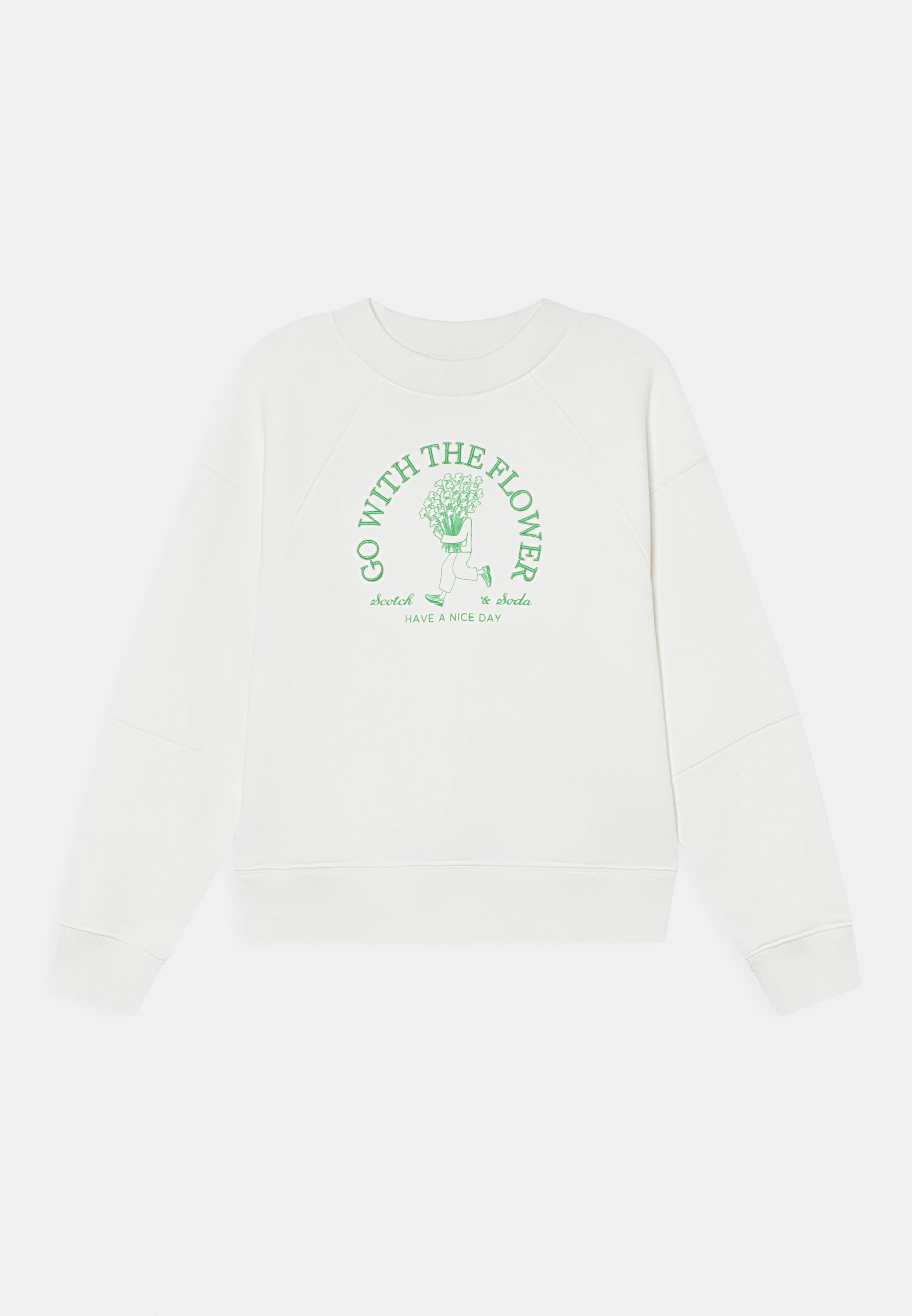 Scotch & Soda OVERSIZED CUT SEAM ARTWORK - Sweatshirt - off-white