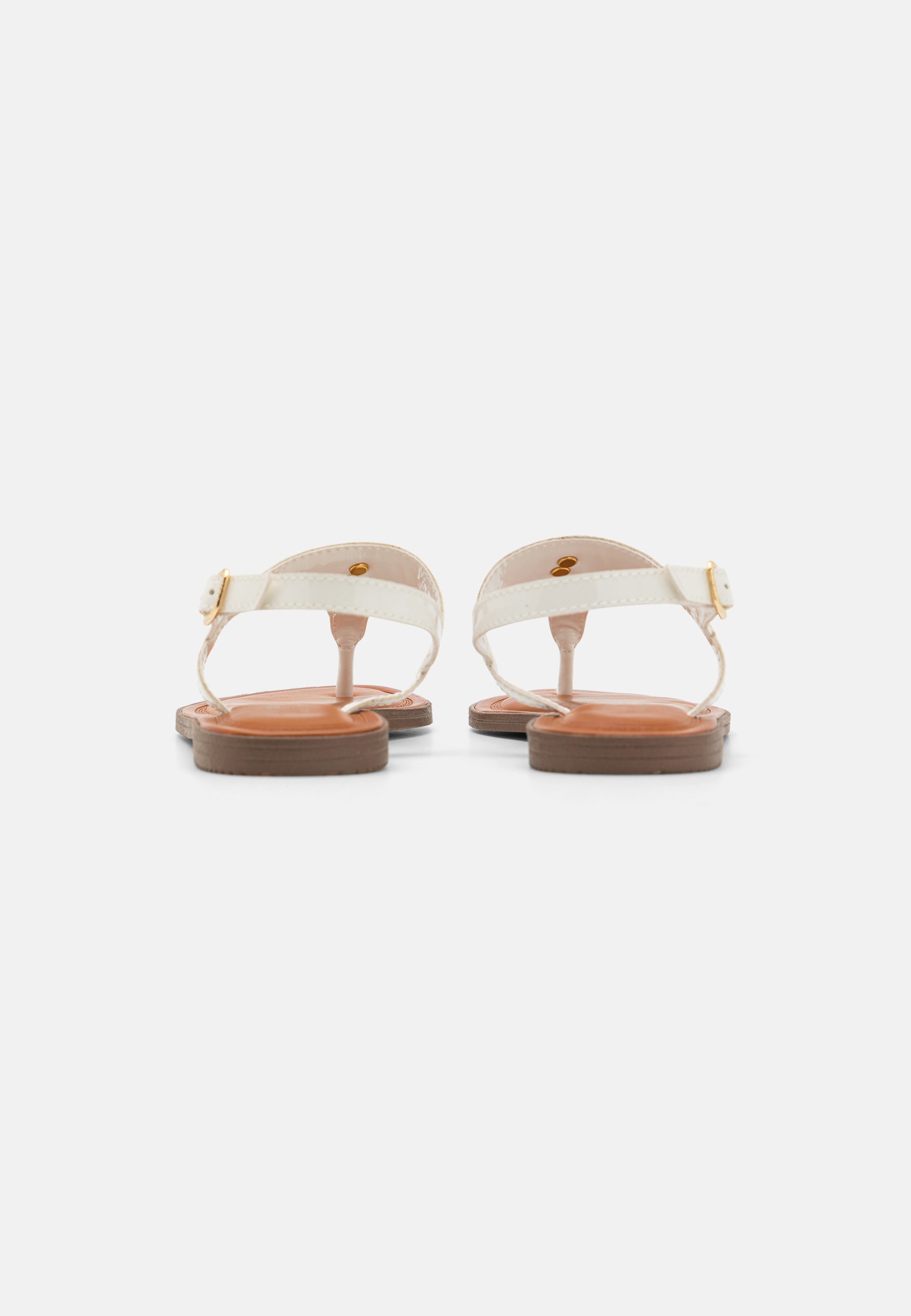 Polo Ralph Lauren TIERNEY - Sandals - white/gold/white