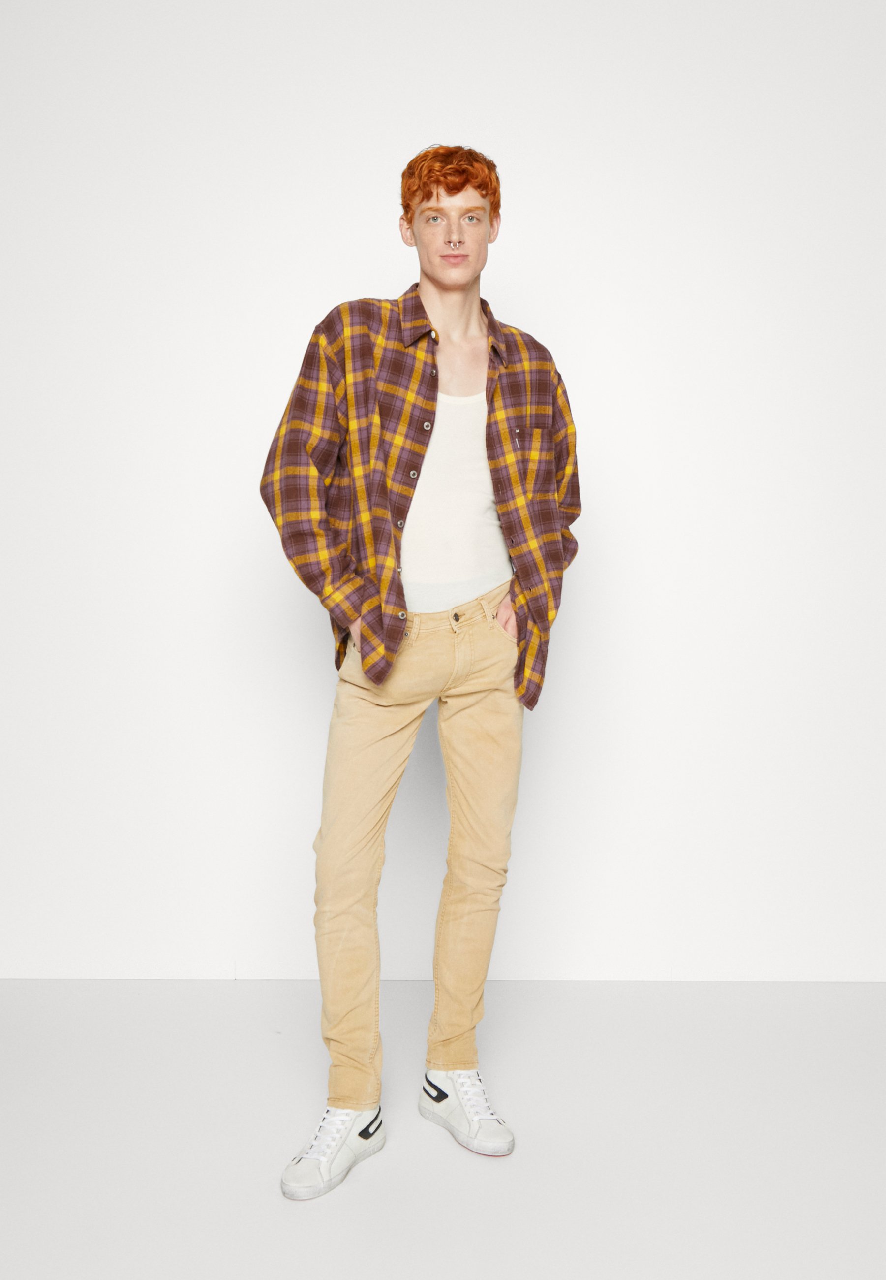 Diesel SLEENKER - Slim fit jeans - beige
