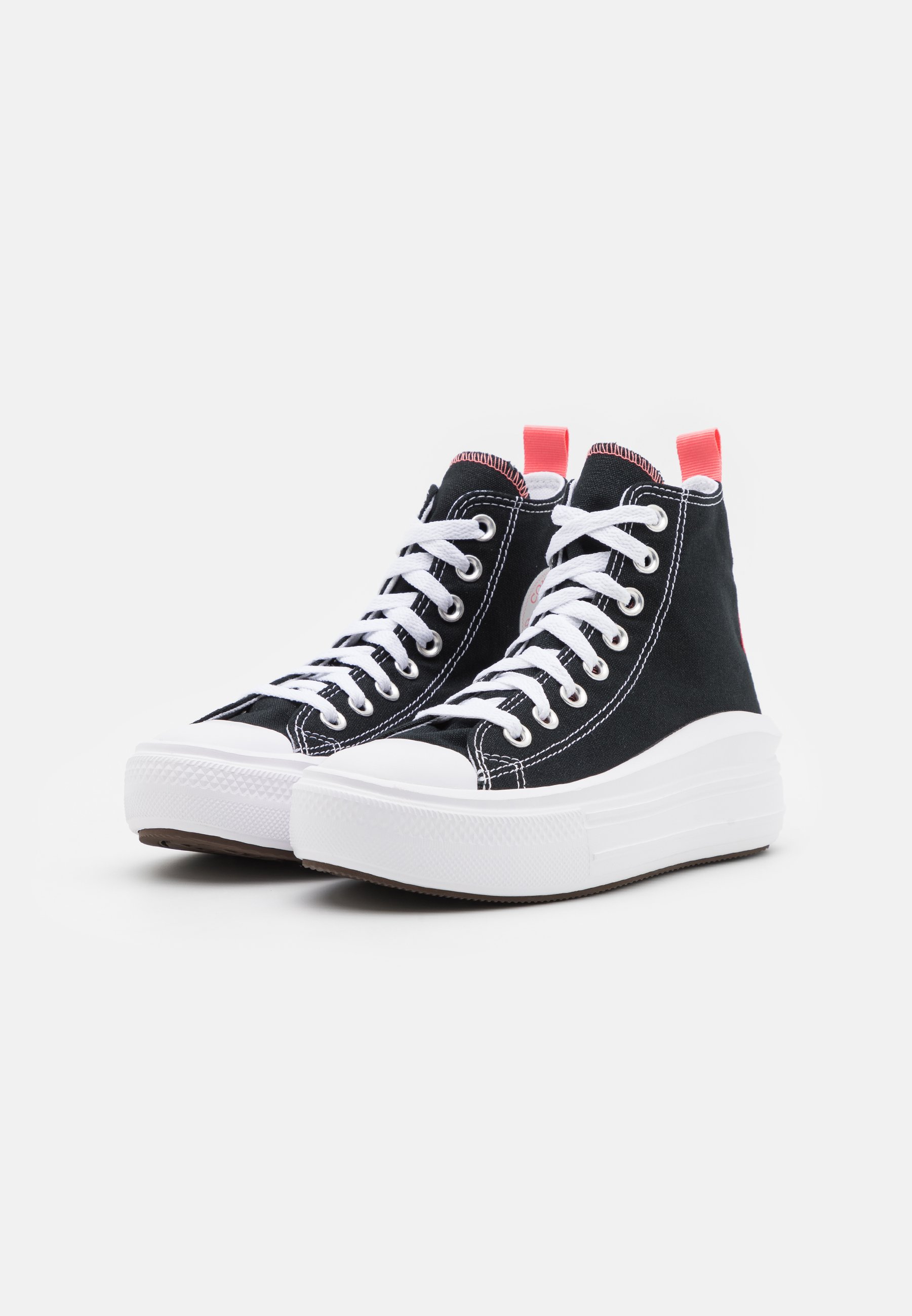 Converse CHUCK TAYLOR ALL STAR MOVE  - High-top trainers - black/pink salt/white/black