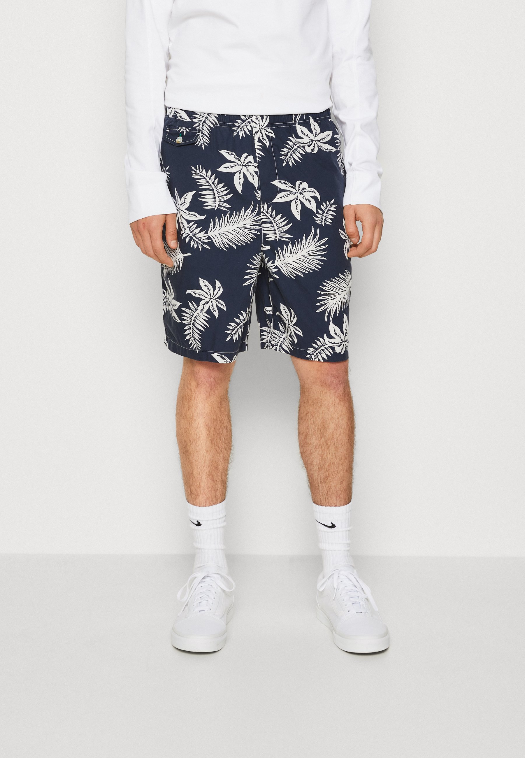 Scotch & Soda RELAXED STRAIGHT BERMUDA - Shorts - navy leaf/dark blue