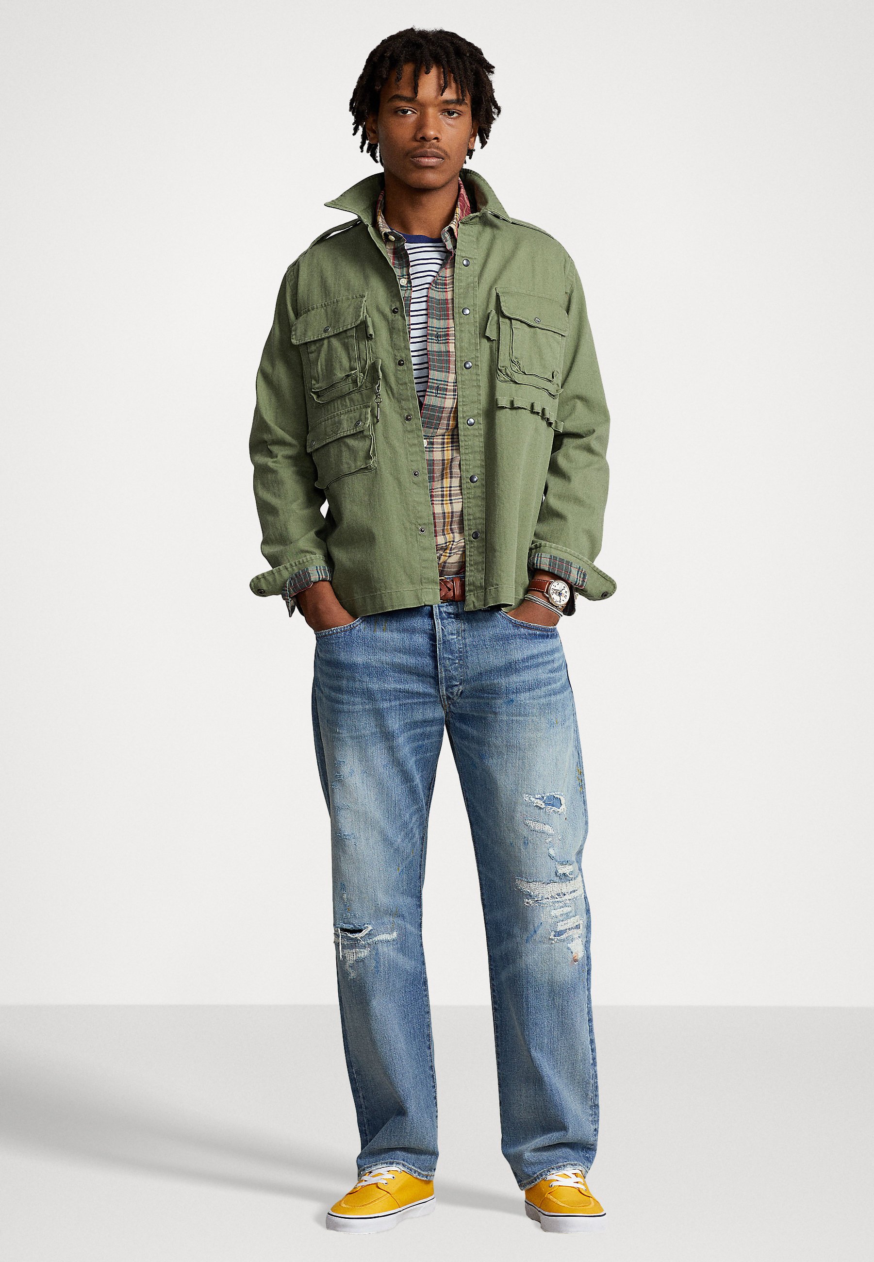 Polo Ralph Lauren CLASSIC FIT DISTRESSED JEAN - Slim fit jeans - surfview/black