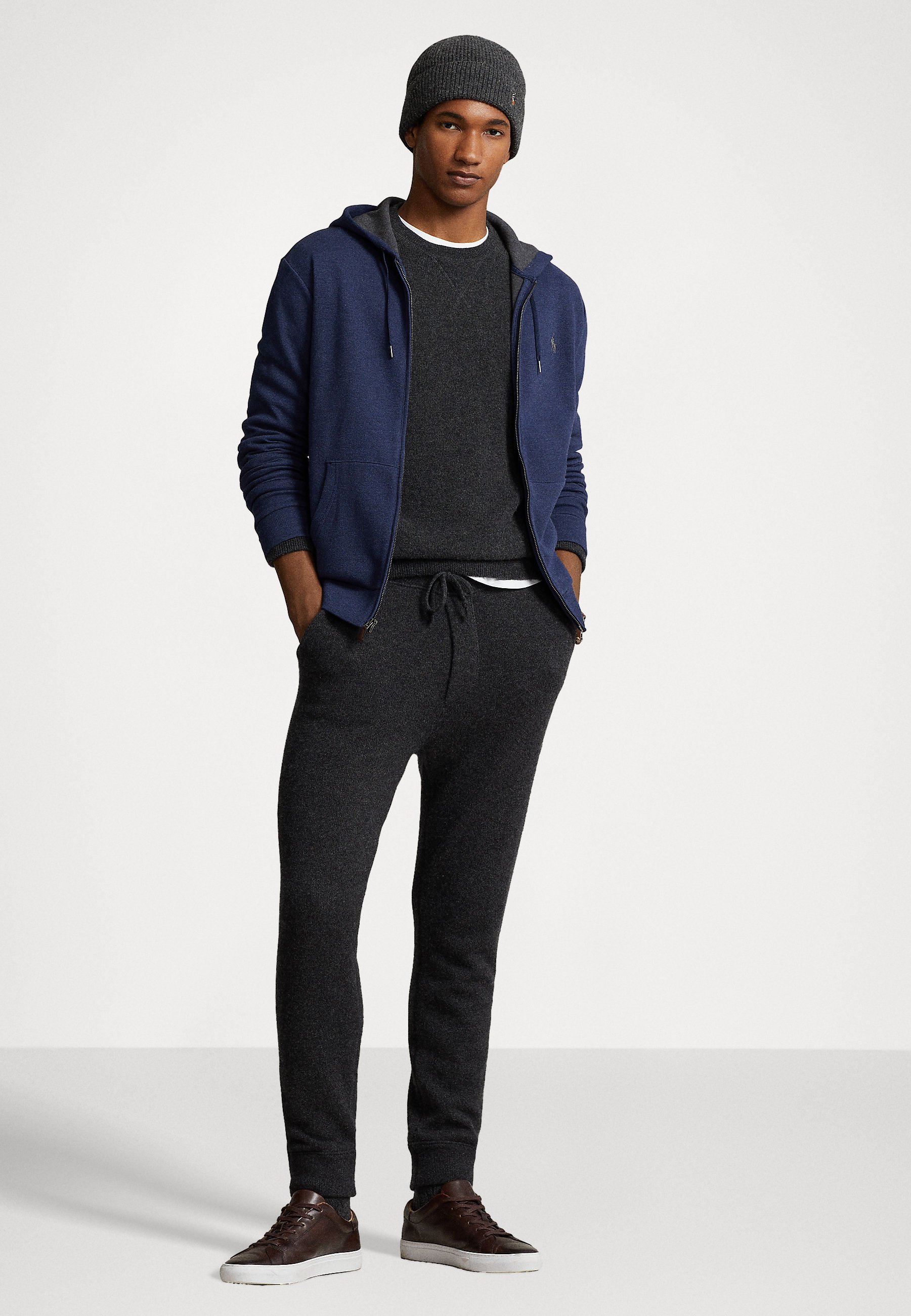 Polo Ralph Lauren LONG SLEEVE FULL ZIP - Zip-up sweatshirt - spring navy heather/dark blue