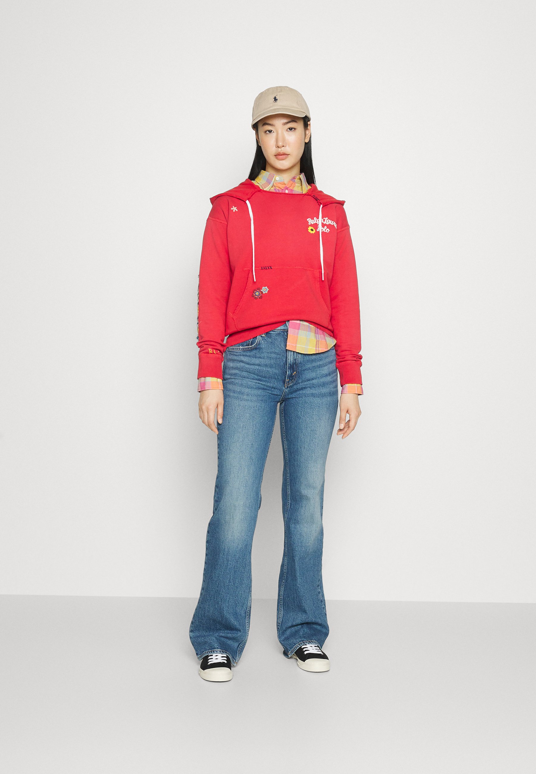 Polo Ralph Lauren LONG SLEEVE - Sweatshirt - sunrise red/red