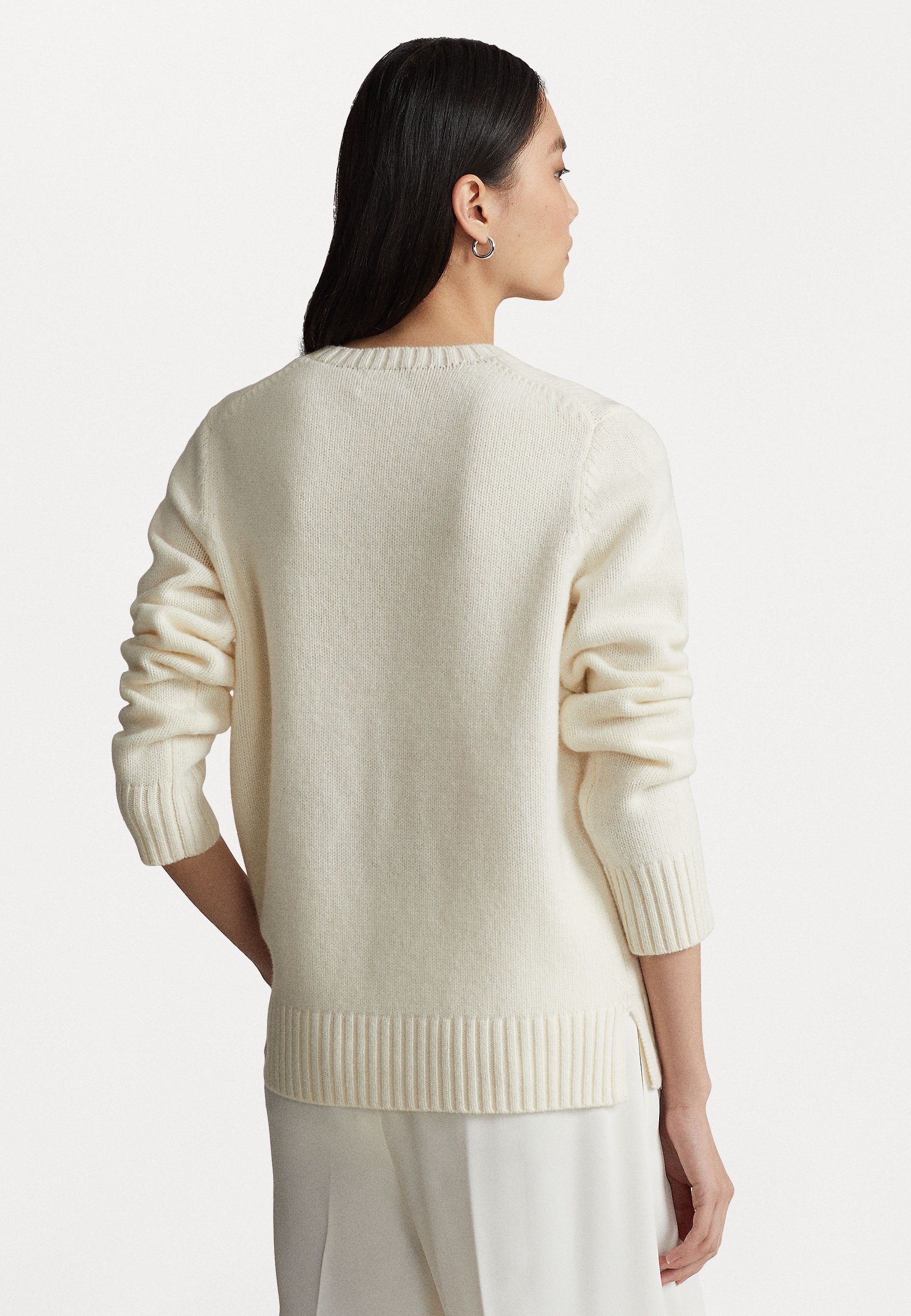 Polo Ralph Lauren BEAR LONG SLEEVE - Jumper - nevis/white