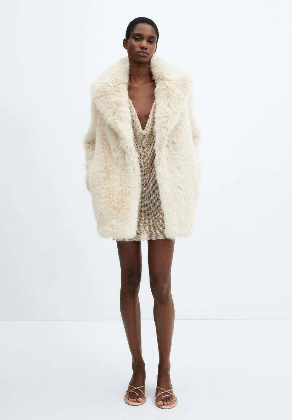 Mango BRINDIS - Winter coat - ecru/off-white