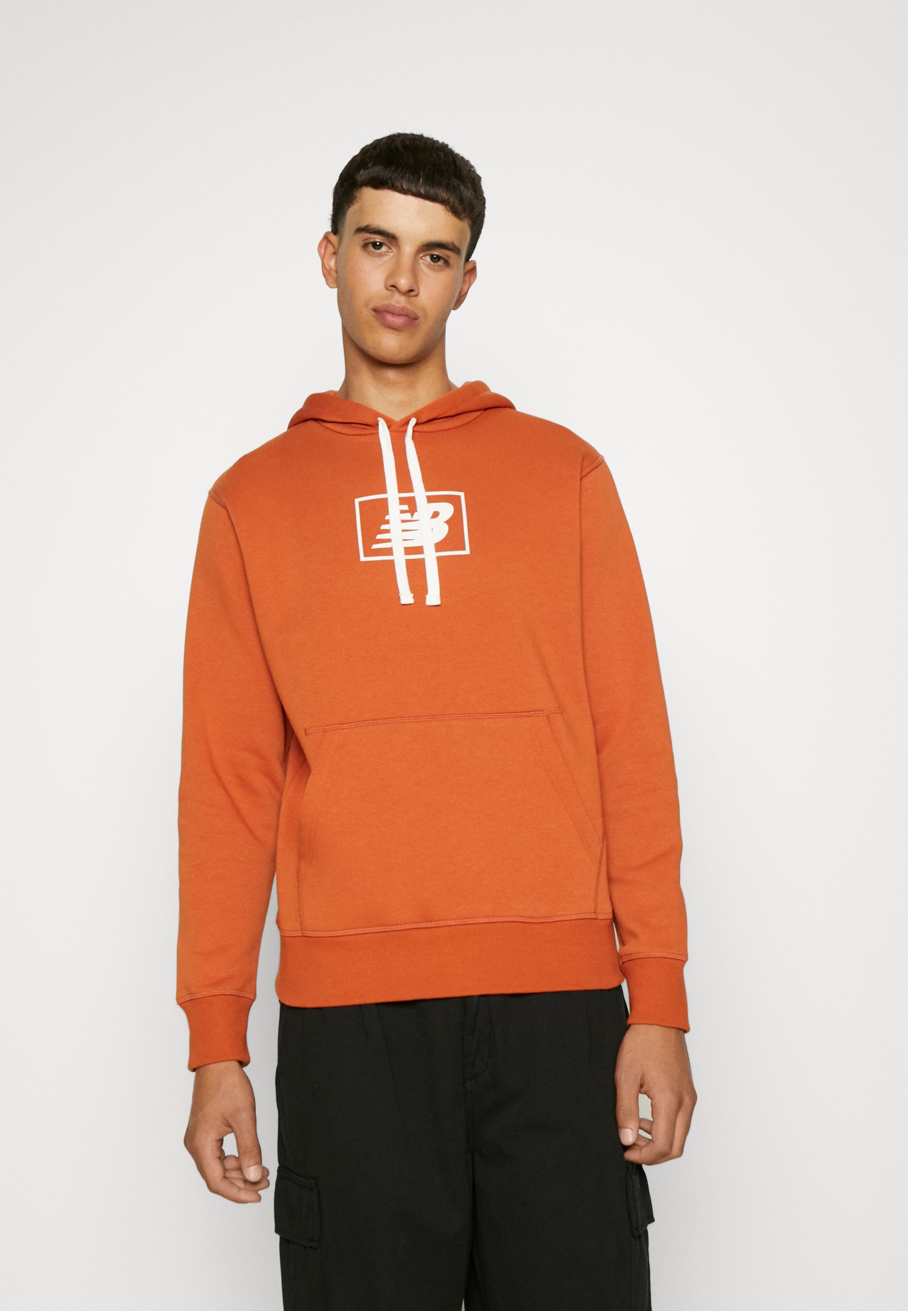 NB ESSENTIALS BRUSHED BACK HOODIE - Sweatshirt - rust oxide/ochre