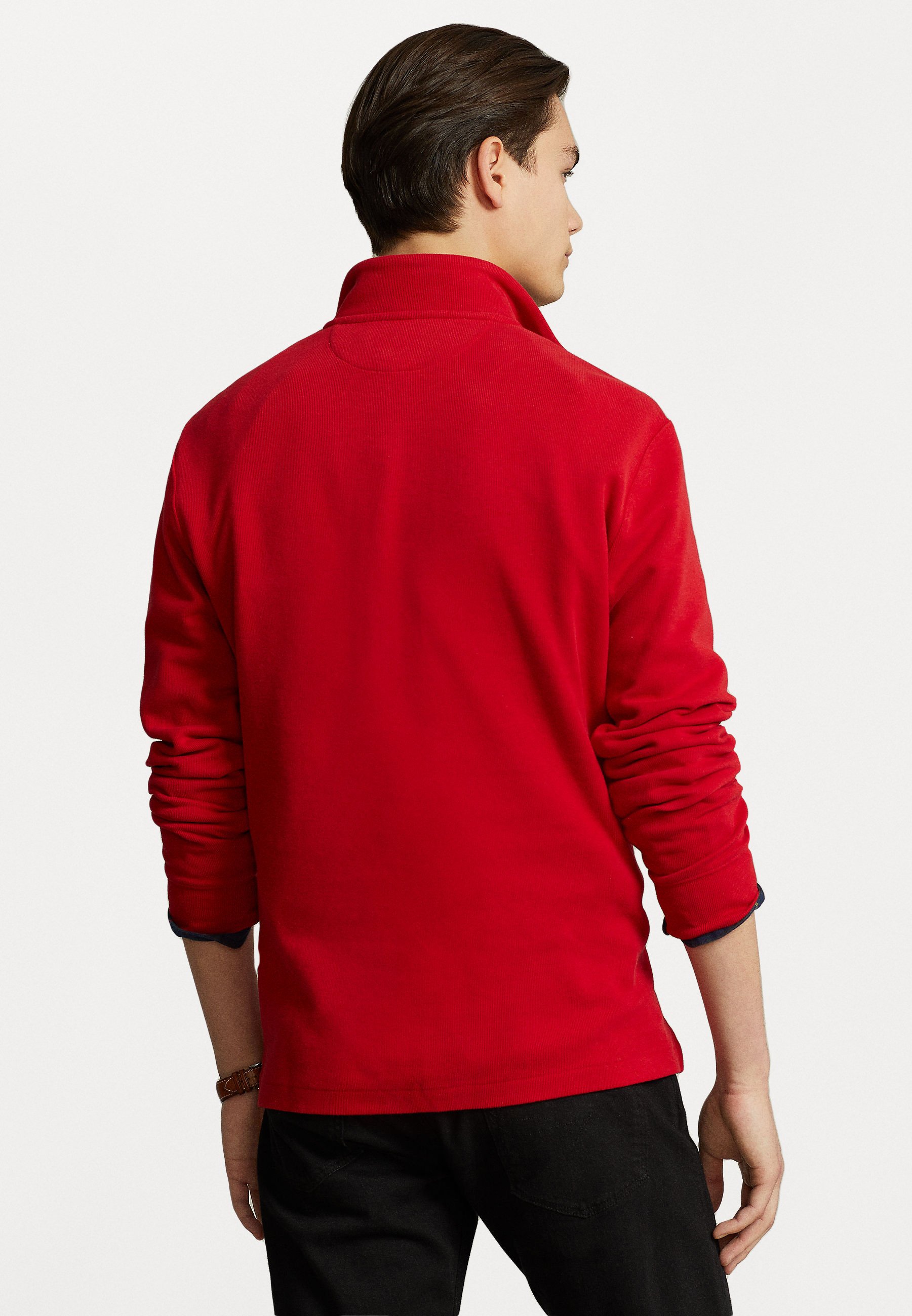 Polo Ralph Lauren LONG SLEEVE HALF ZIP - Jumper - red/light red