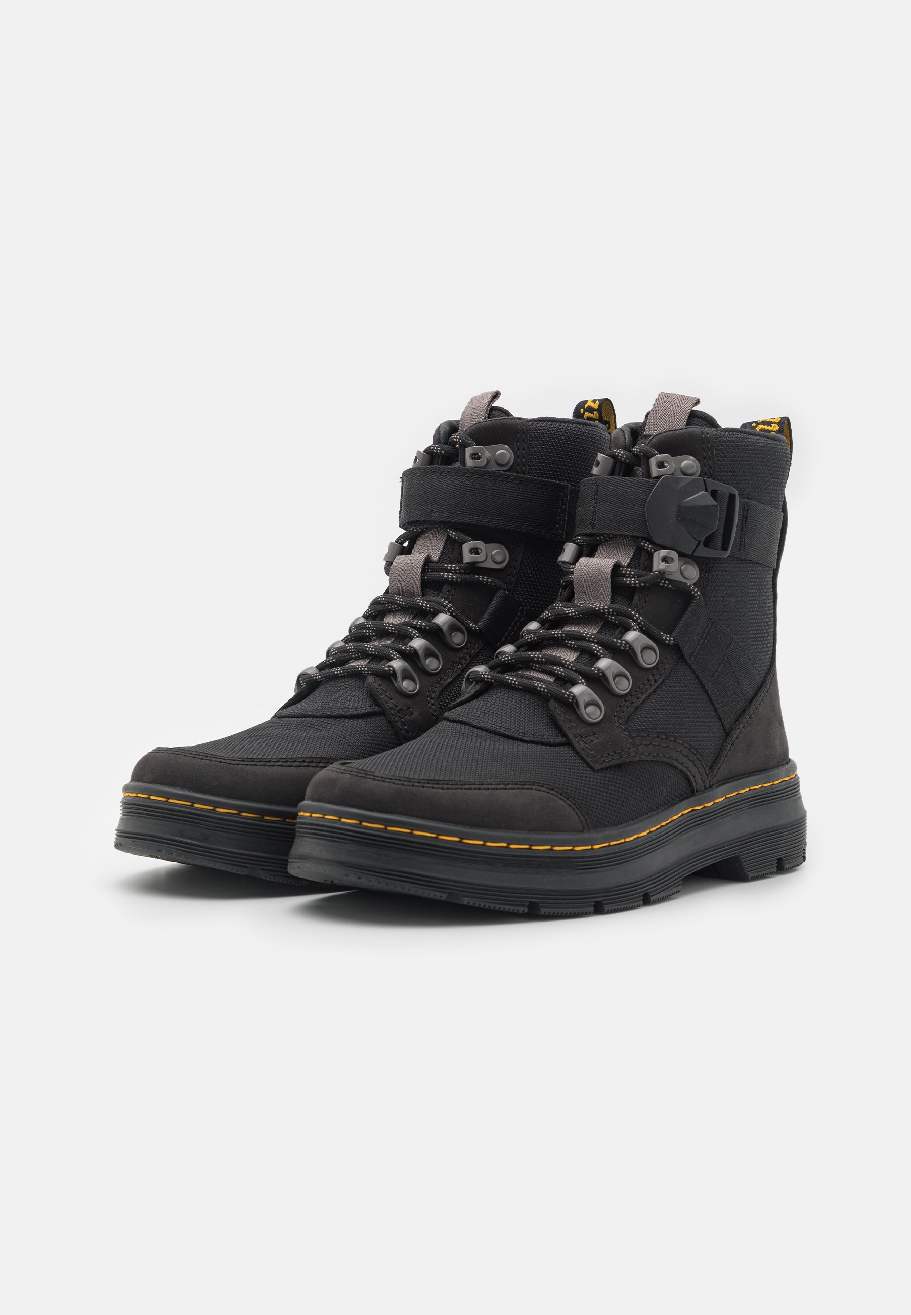 Dr. Martens COMBS TECH II FL - Lace-up ankle boots - black buffbuck/black two tone nylon/black