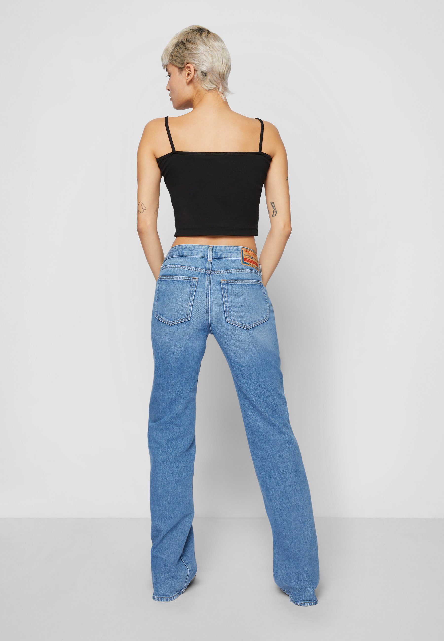Diesel 1969 D-EBBEY DIESEL LIBRARY - Flared Jeans - denim/stone blue denim